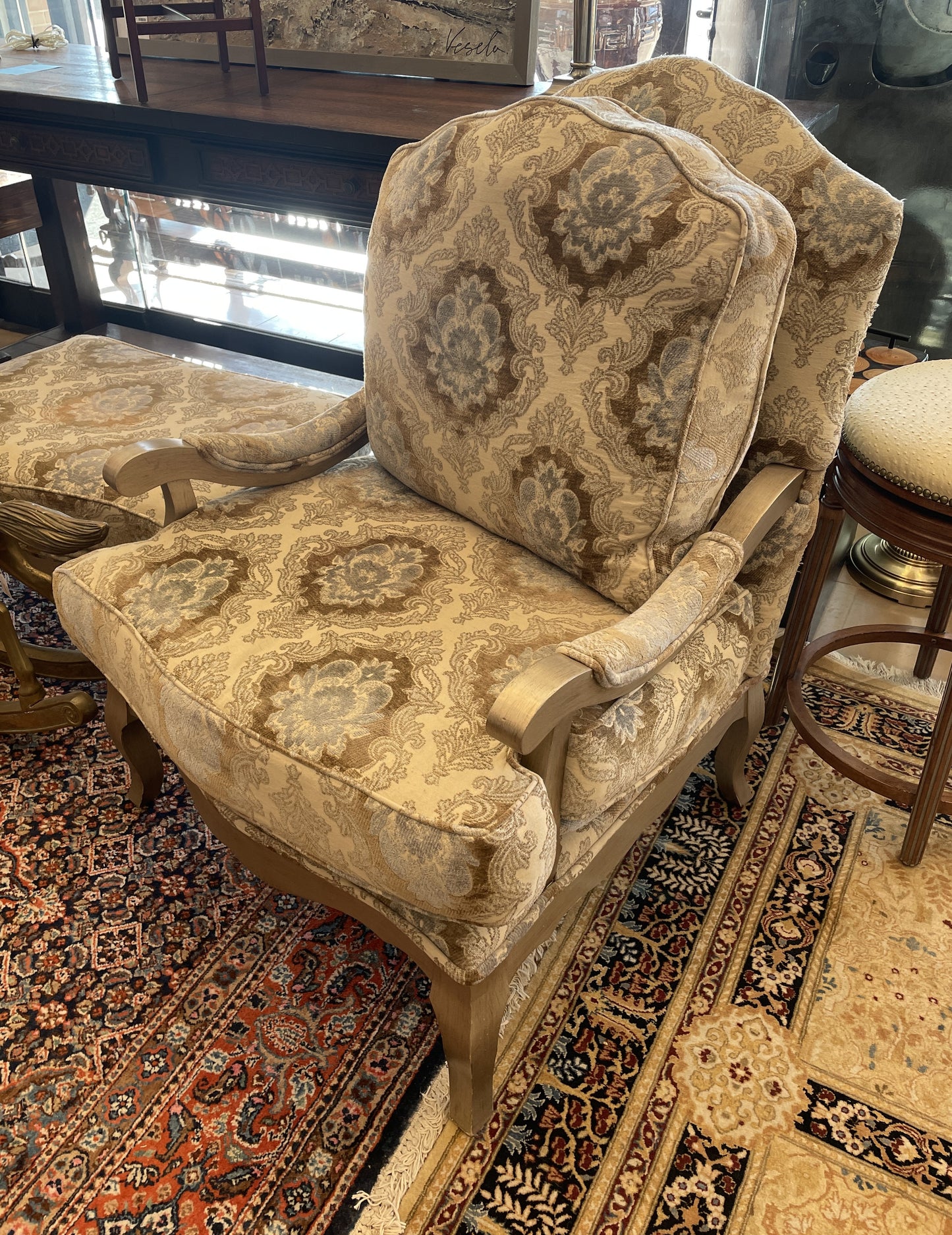 Oversized Bergere Chair, AS IS (Two Available) (0GW003)