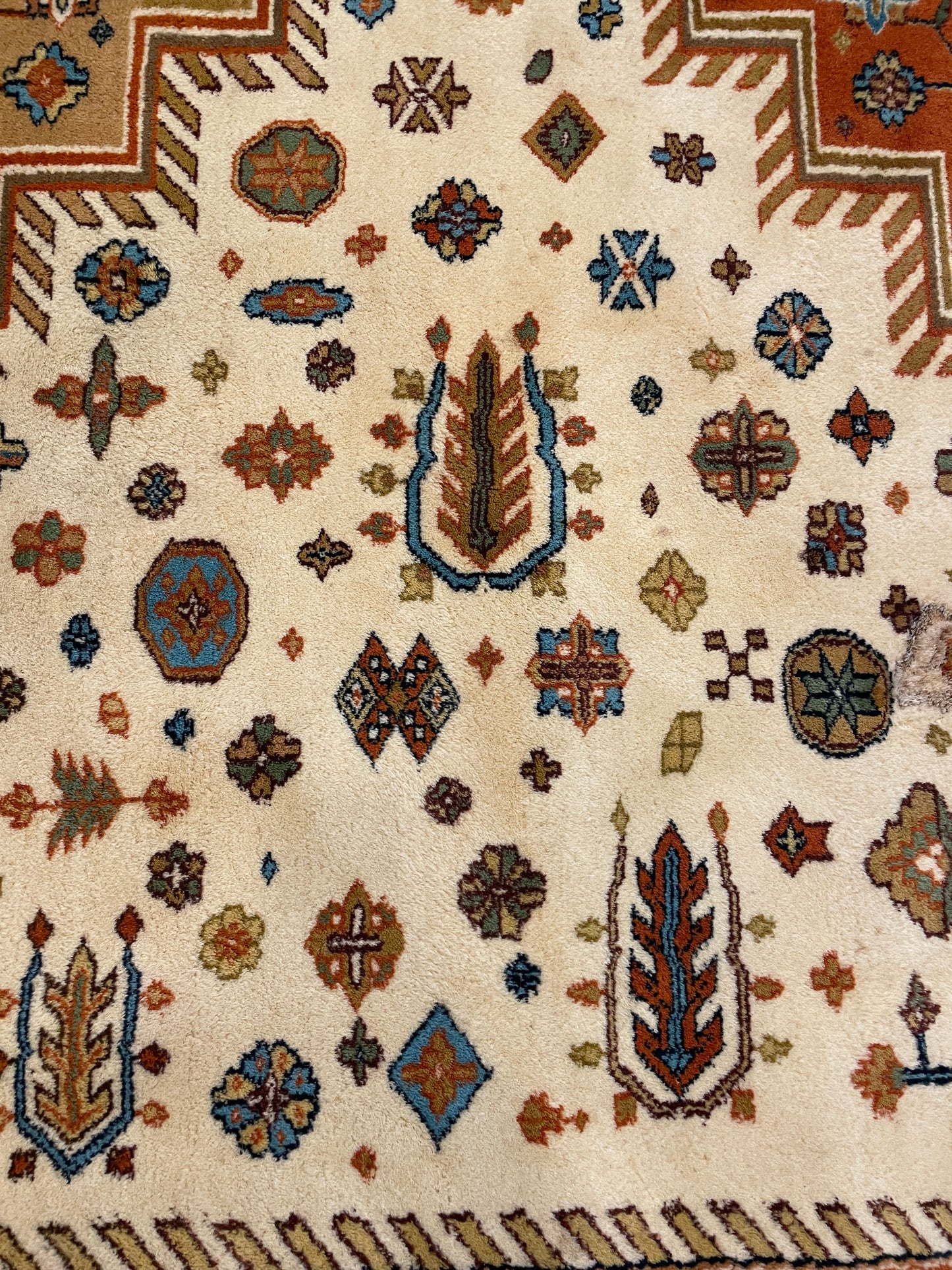 HK Kazak Rug, warm tones, 10x14 approx (0GU001)