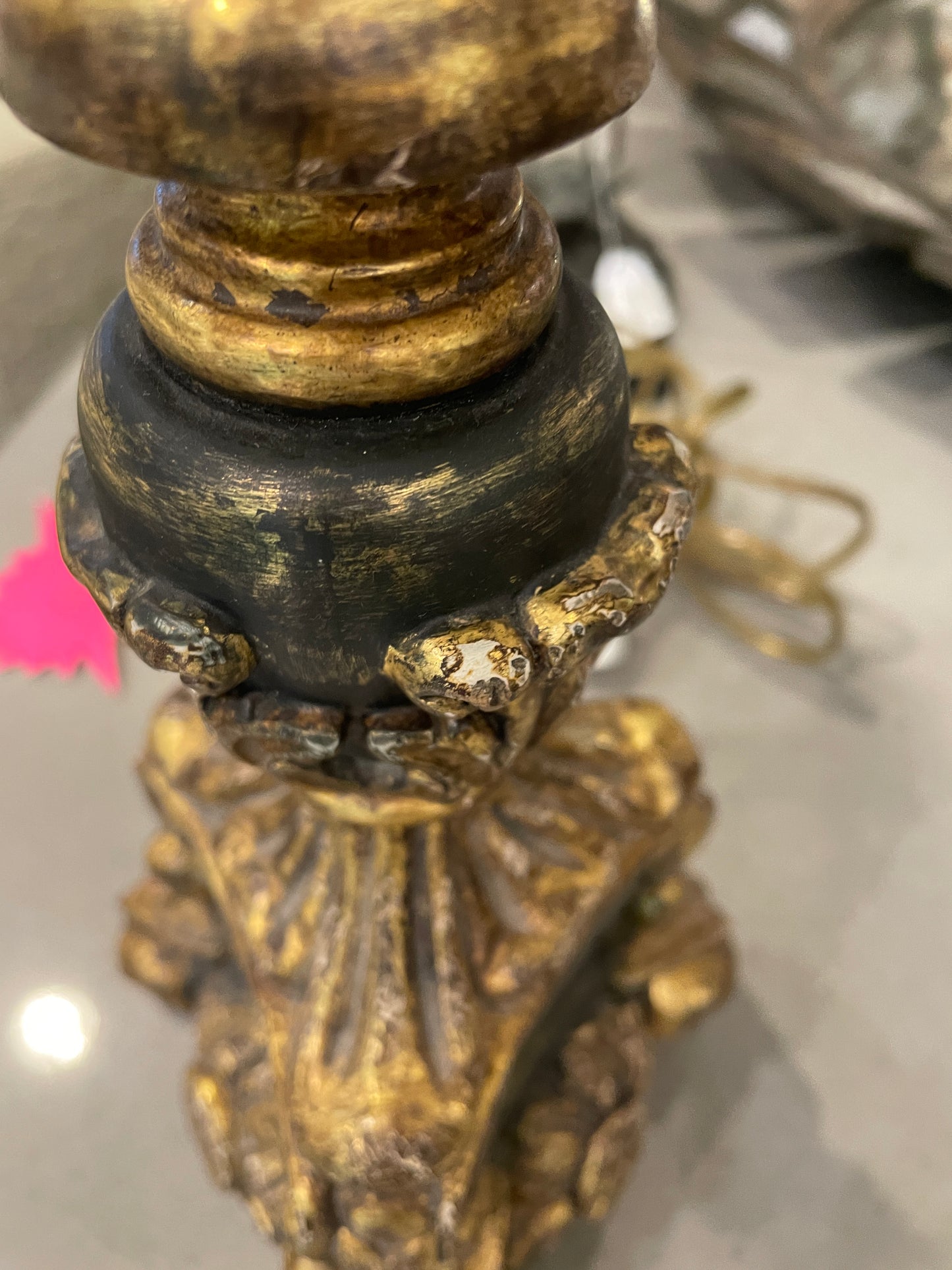 Italian Gilt Lamps, a pair AS IS (0OH001)