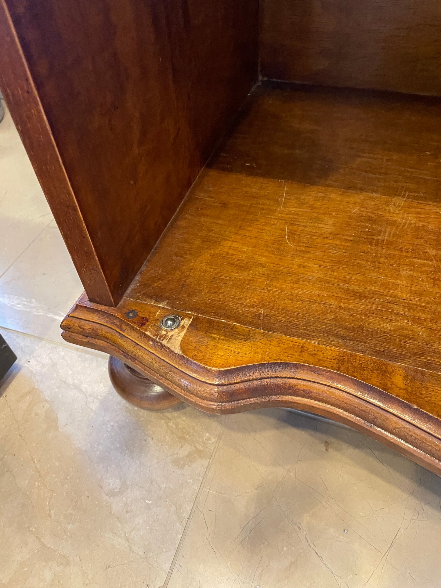 Italian Bar Cabinet with Diamond Pattern Inlay AS IS (0JZ00M)