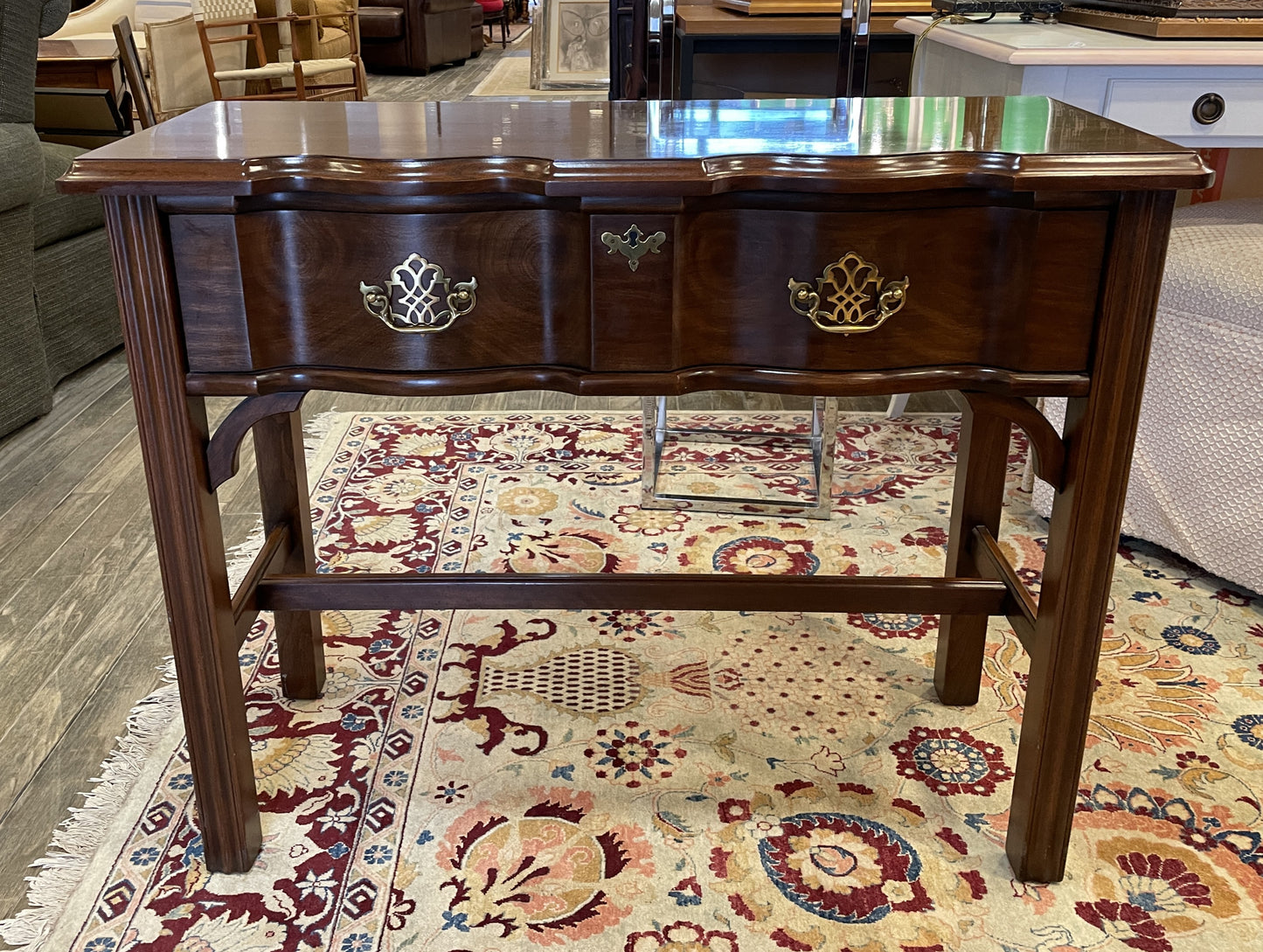 Harden Block Front Console Table AS IS (0CT001)