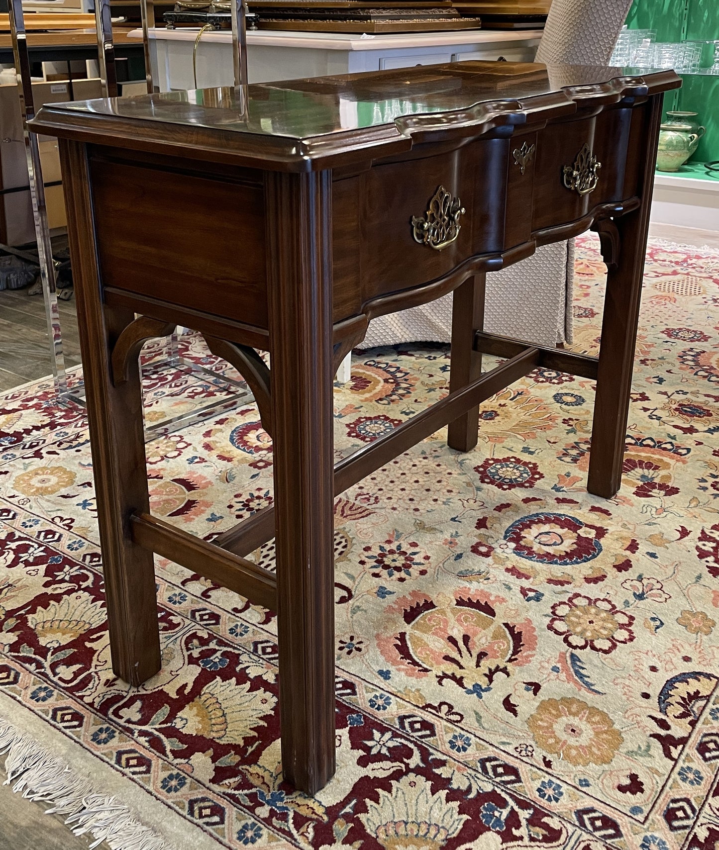 Harden Block Front Console Table AS IS (0CT001)