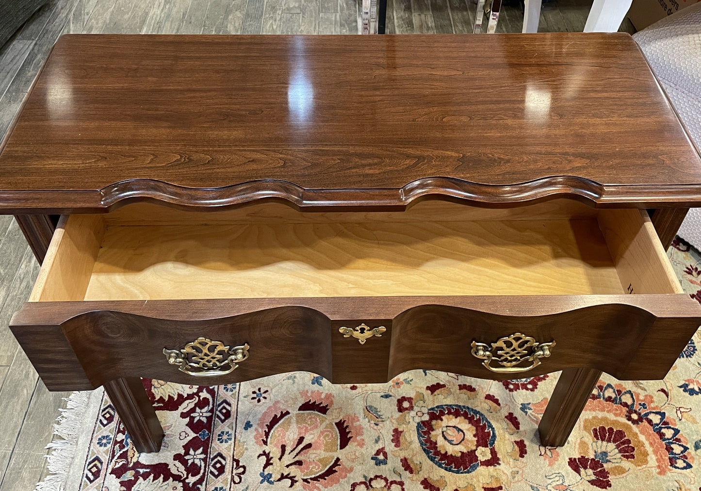 Harden Block Front Console Table AS IS (0CT001)