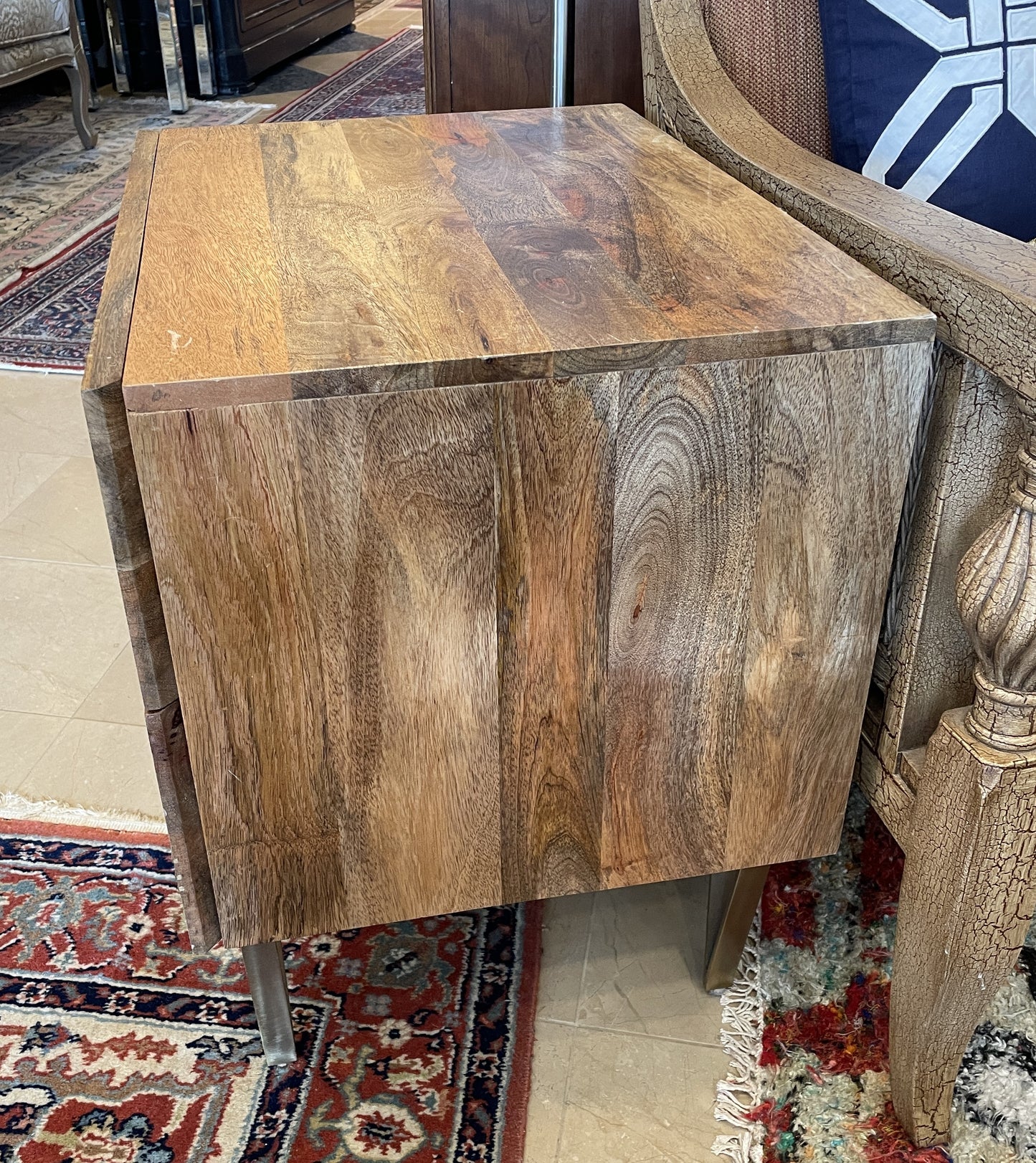 West Elm mangowood two drawer chest (0H300E)