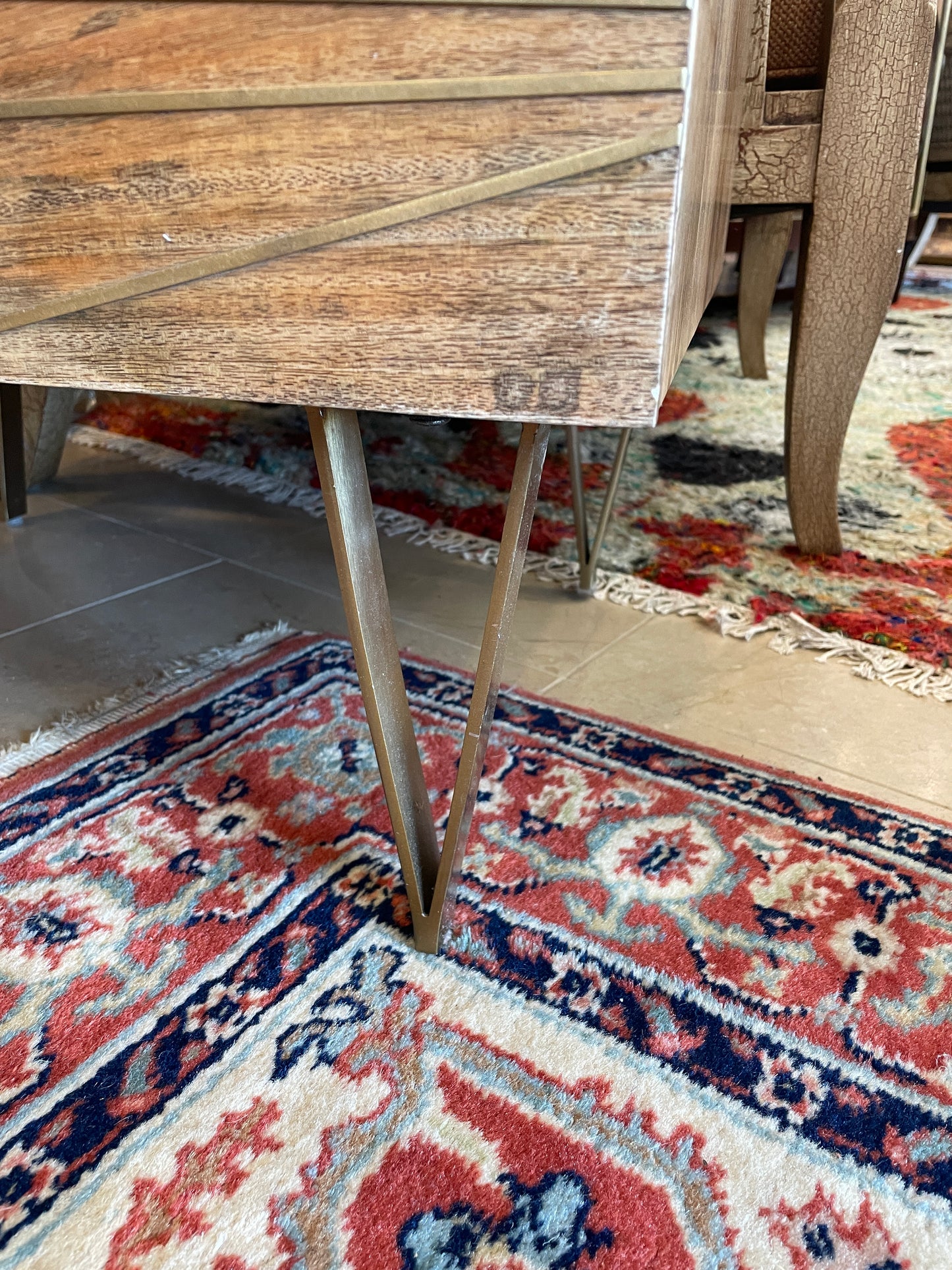 West Elm mangowood two drawer chest (0H300E)