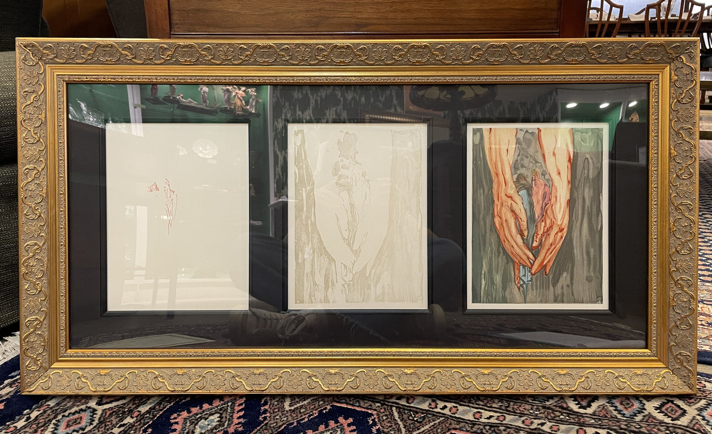 Dali "The Coming Up of Geryon" Decomp. Triptych Woodcuts (0CY00T)