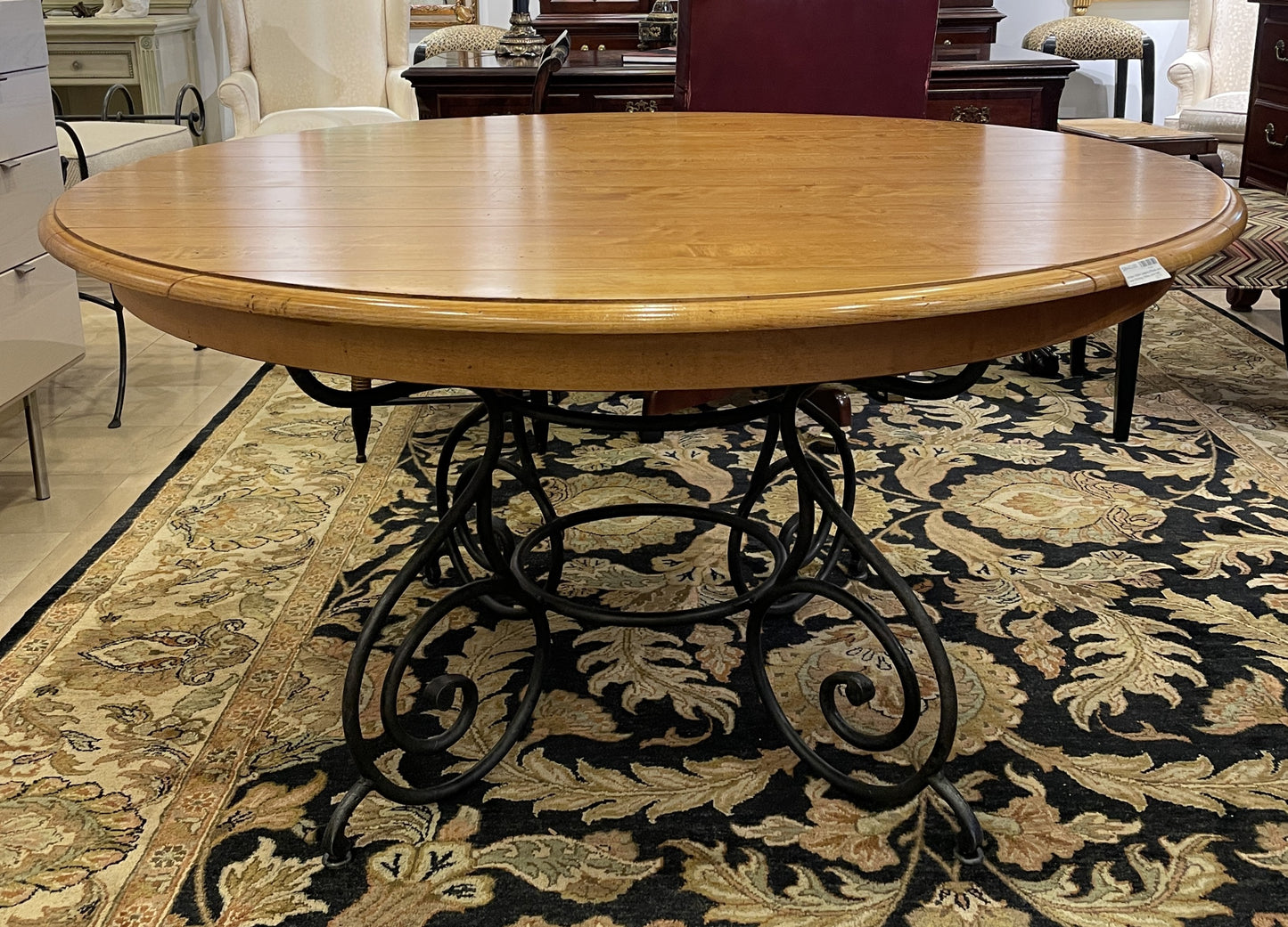 Antique French Birdseye and Bamboo 3/4 Bed