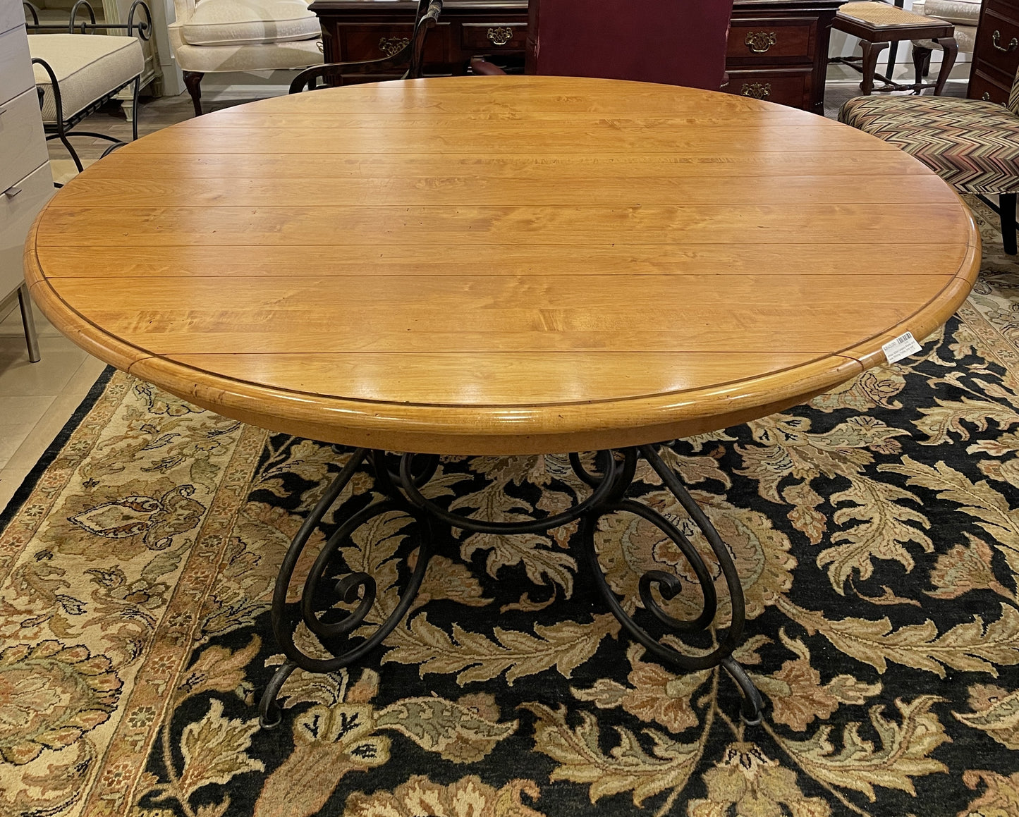 Antique French Birdseye and Bamboo 3/4 Bed
