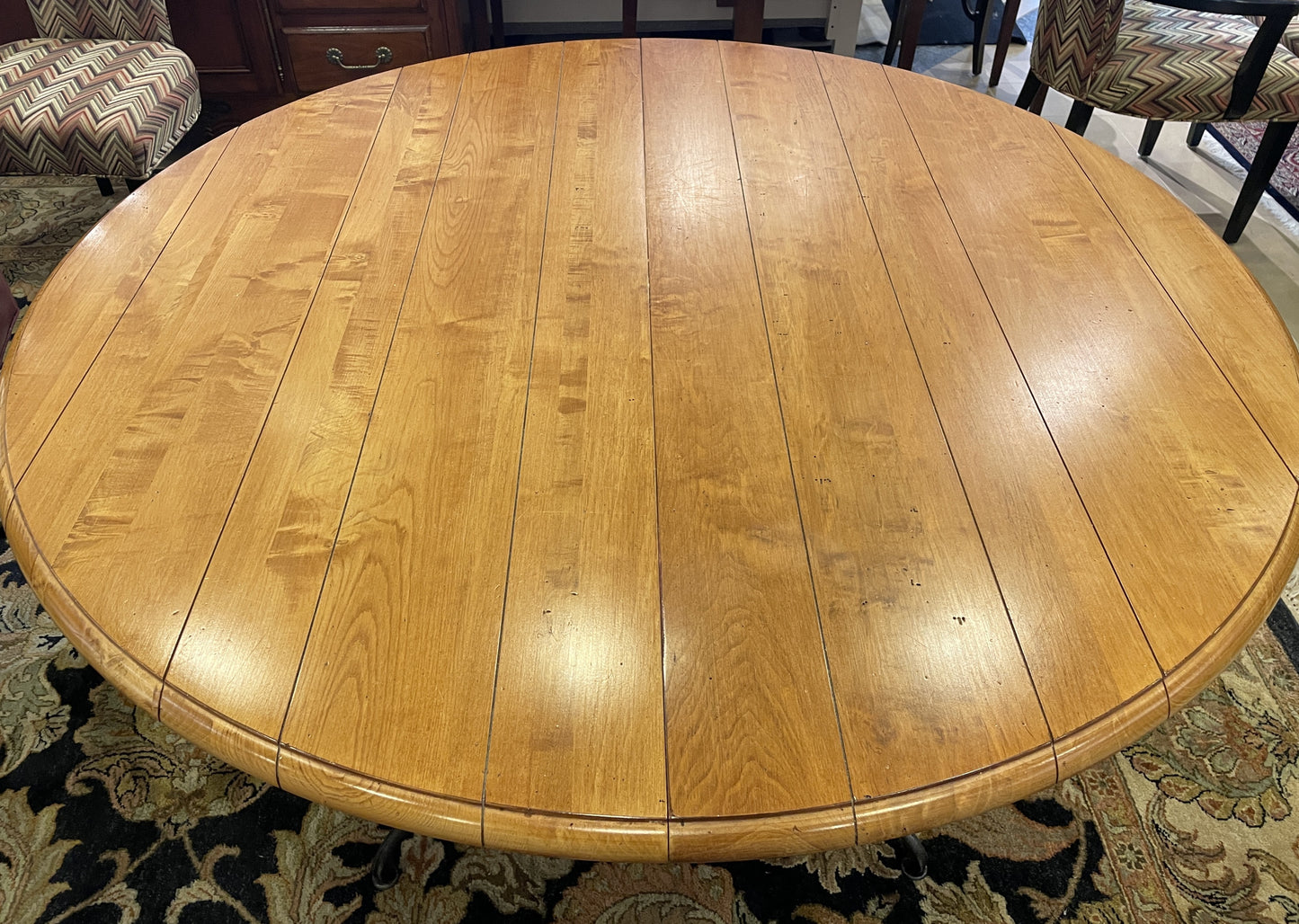 Antique French Birdseye and Bamboo 3/4 Bed