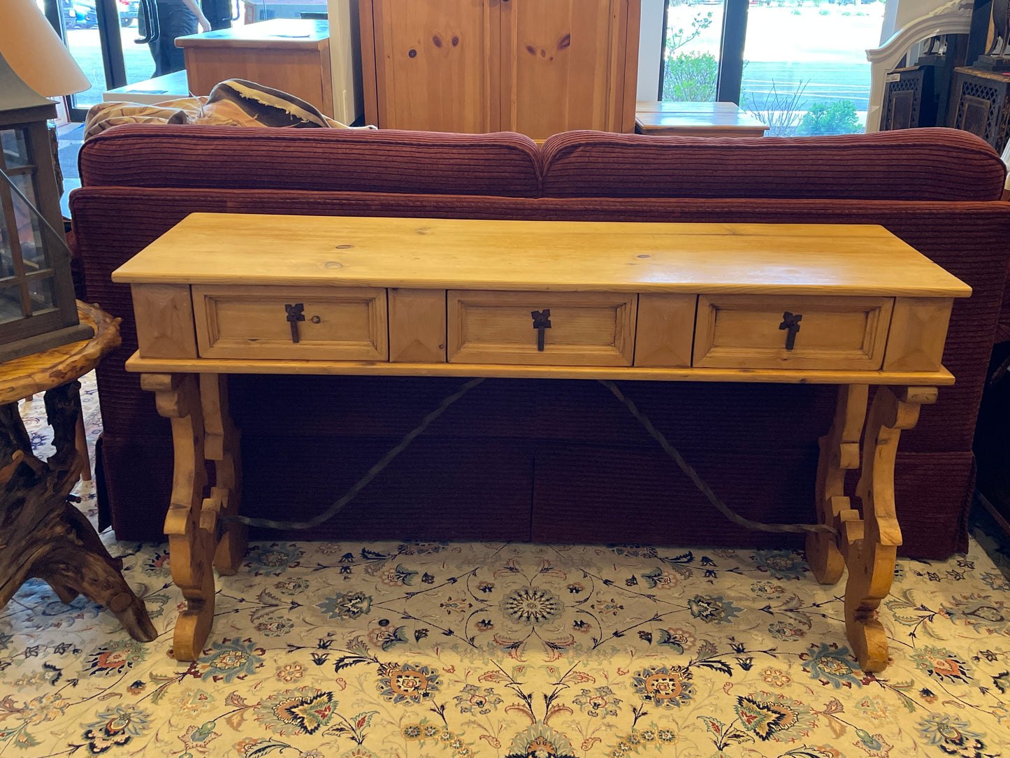 El Poeton Pine Sofa Table (03G00D)