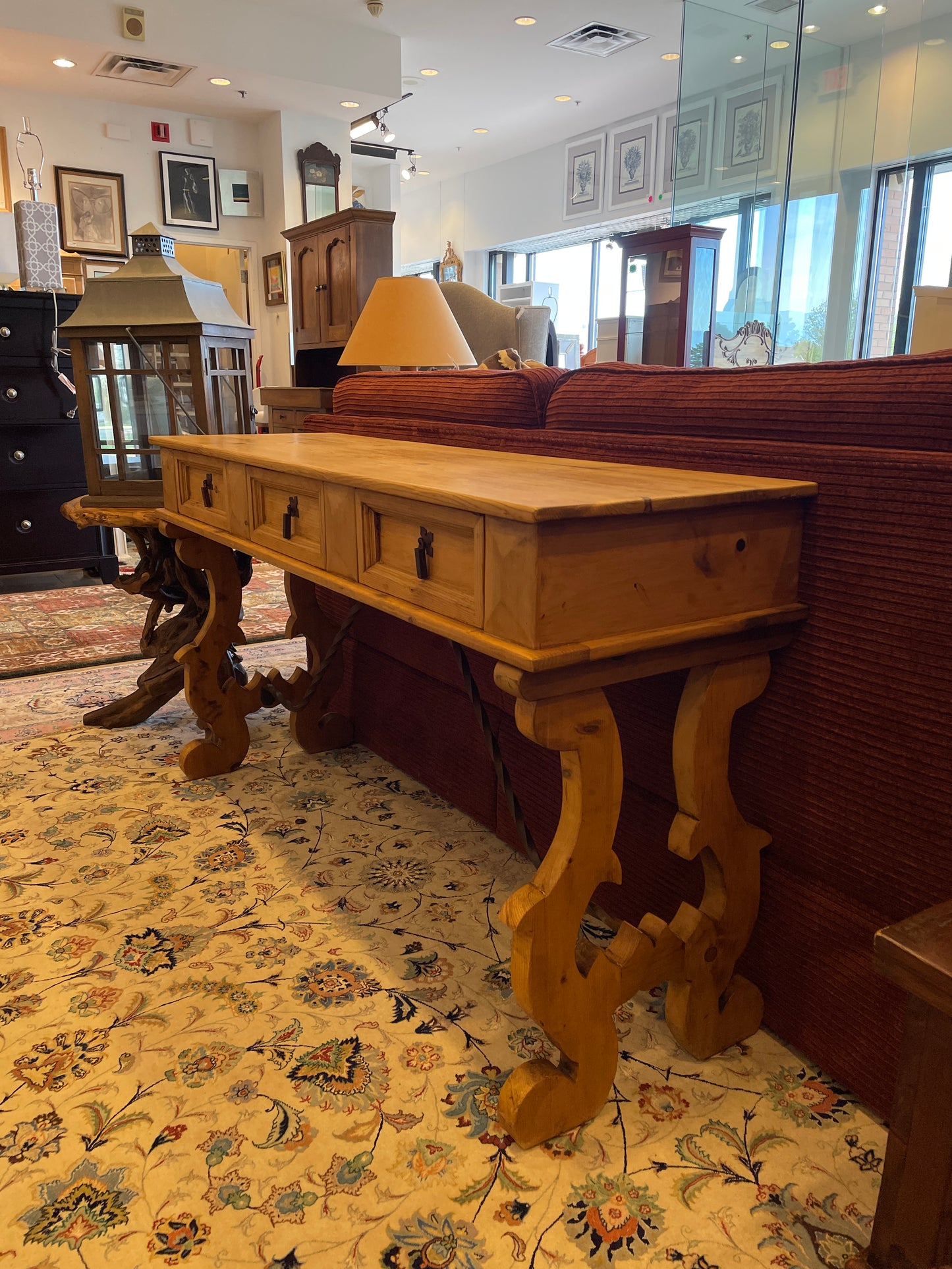 El Poeton Pine Sofa Table (03G00D)