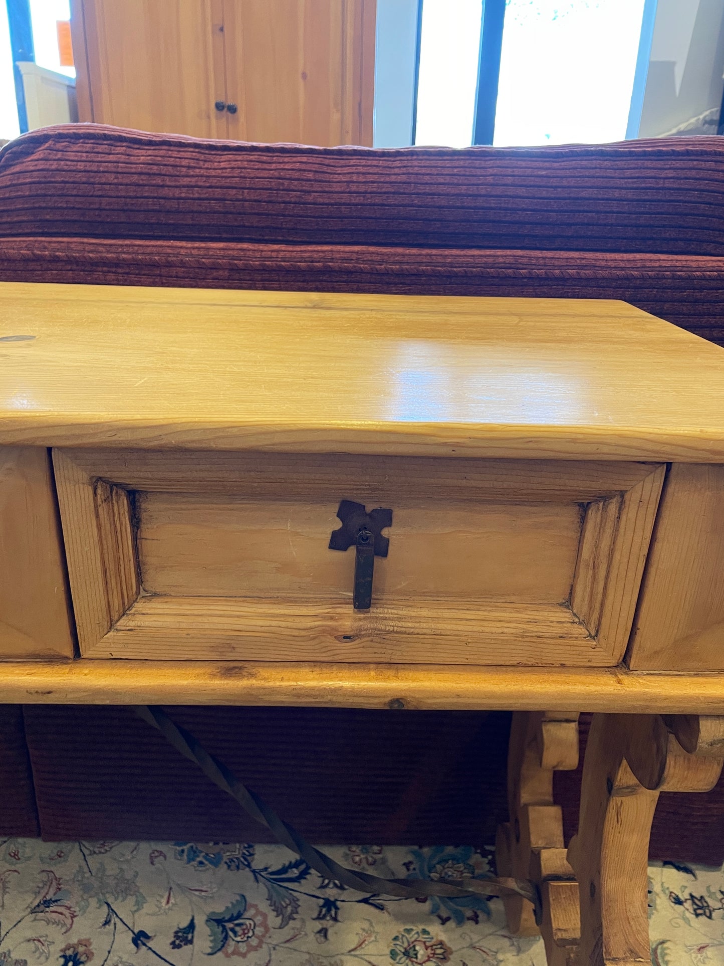 El Poeton Pine Sofa Table (03G00D)