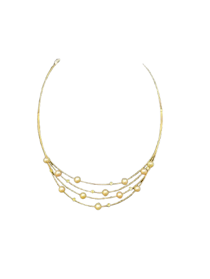 14k Necklace with Pearls & Tourmaline (WHLBN5)