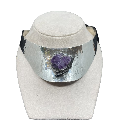 J. Hull Sterling and Amethyst Necklace (0CS001)