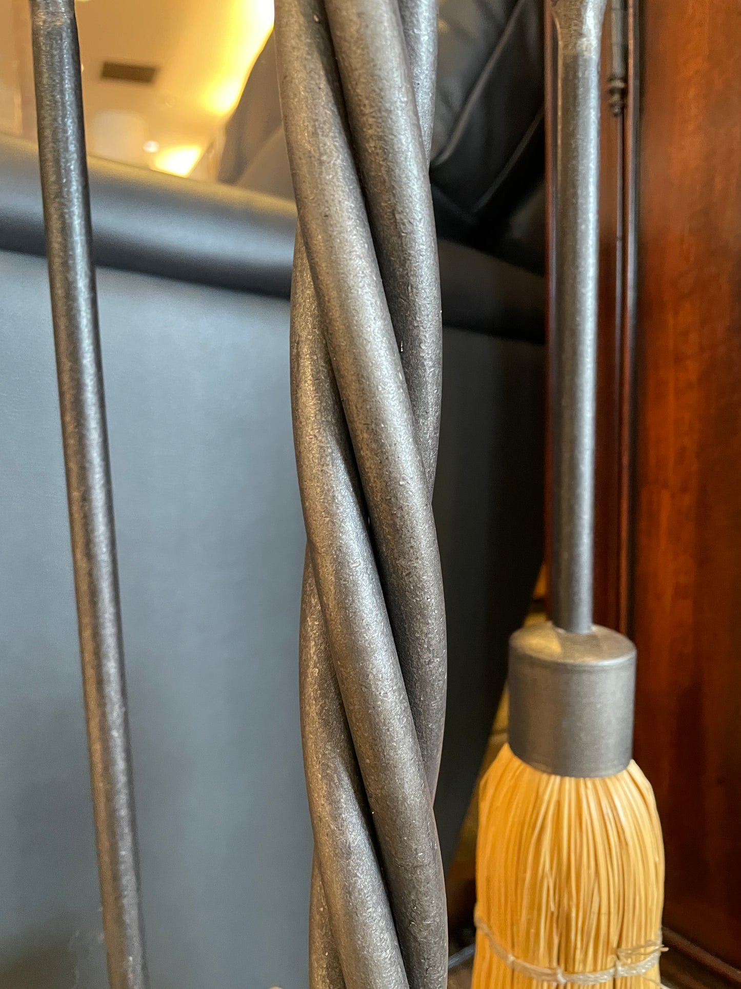 Iron Twisted Fireplace Tools (03G00F)