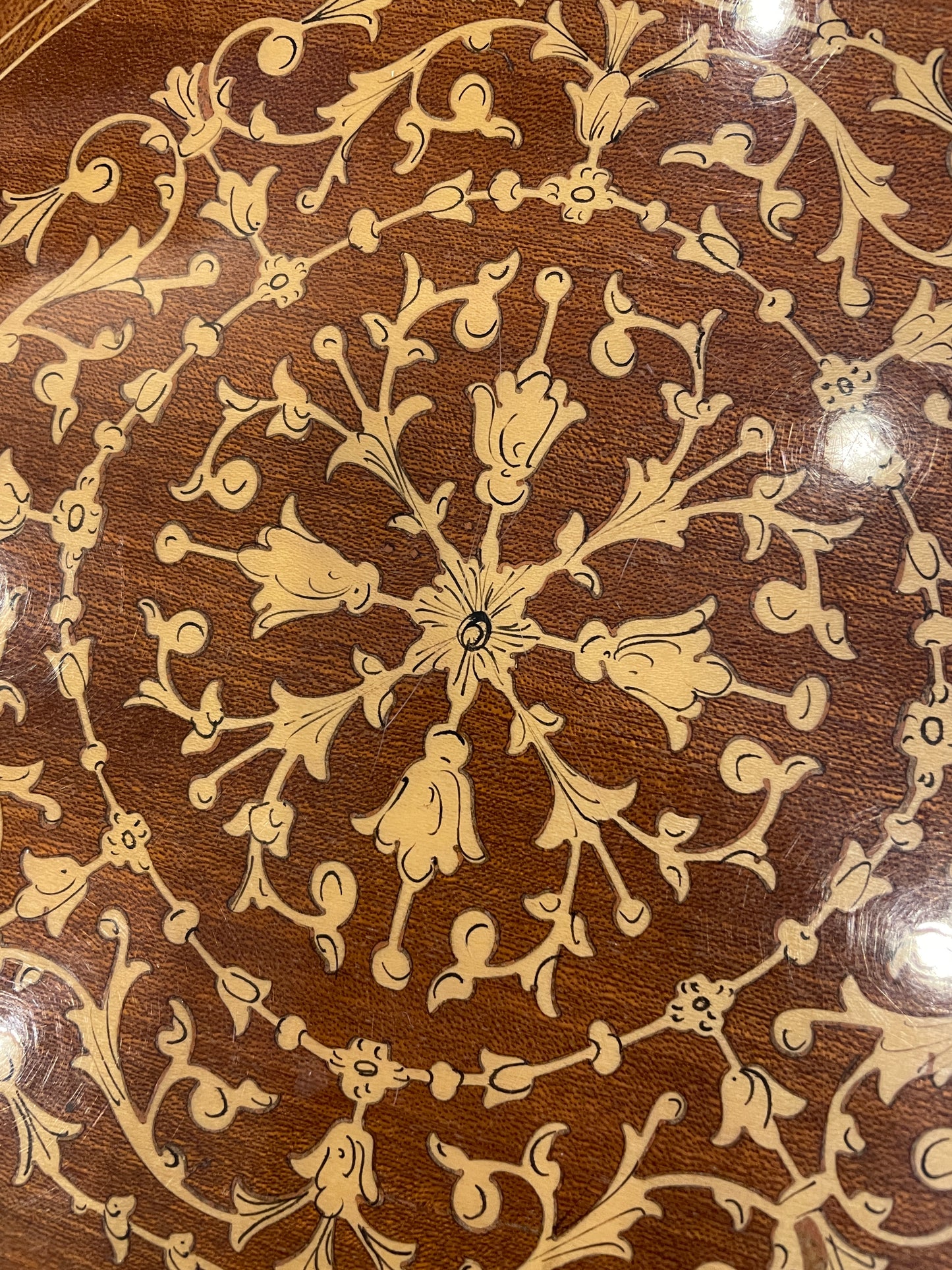 Italian Marquetry Music Box Table AS IS (OCW001)