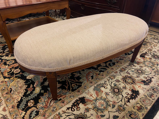 Upholstered Oval Ottoman (27691)