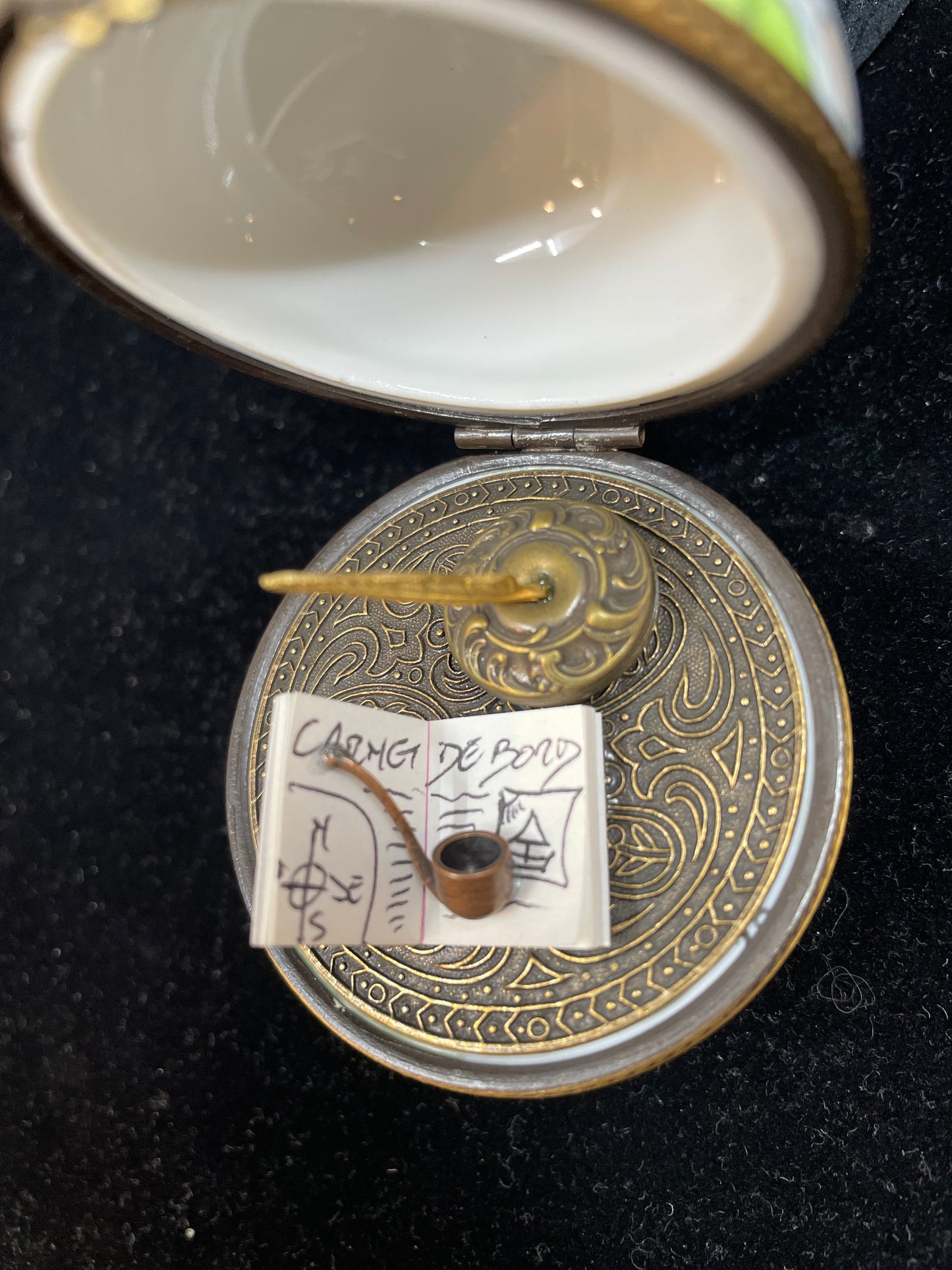 Limoges Free Standing Globe Trinket Box (03002A)