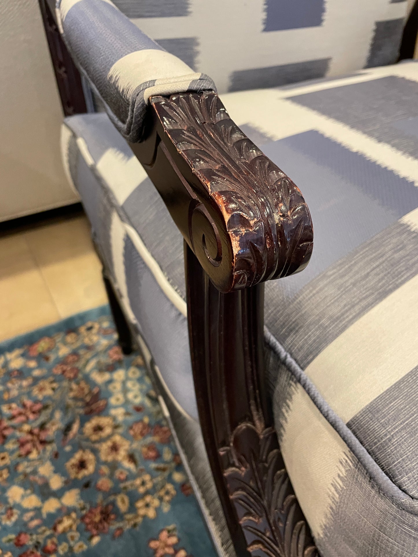 Kravet Bergere Chair, AS IS (051002)