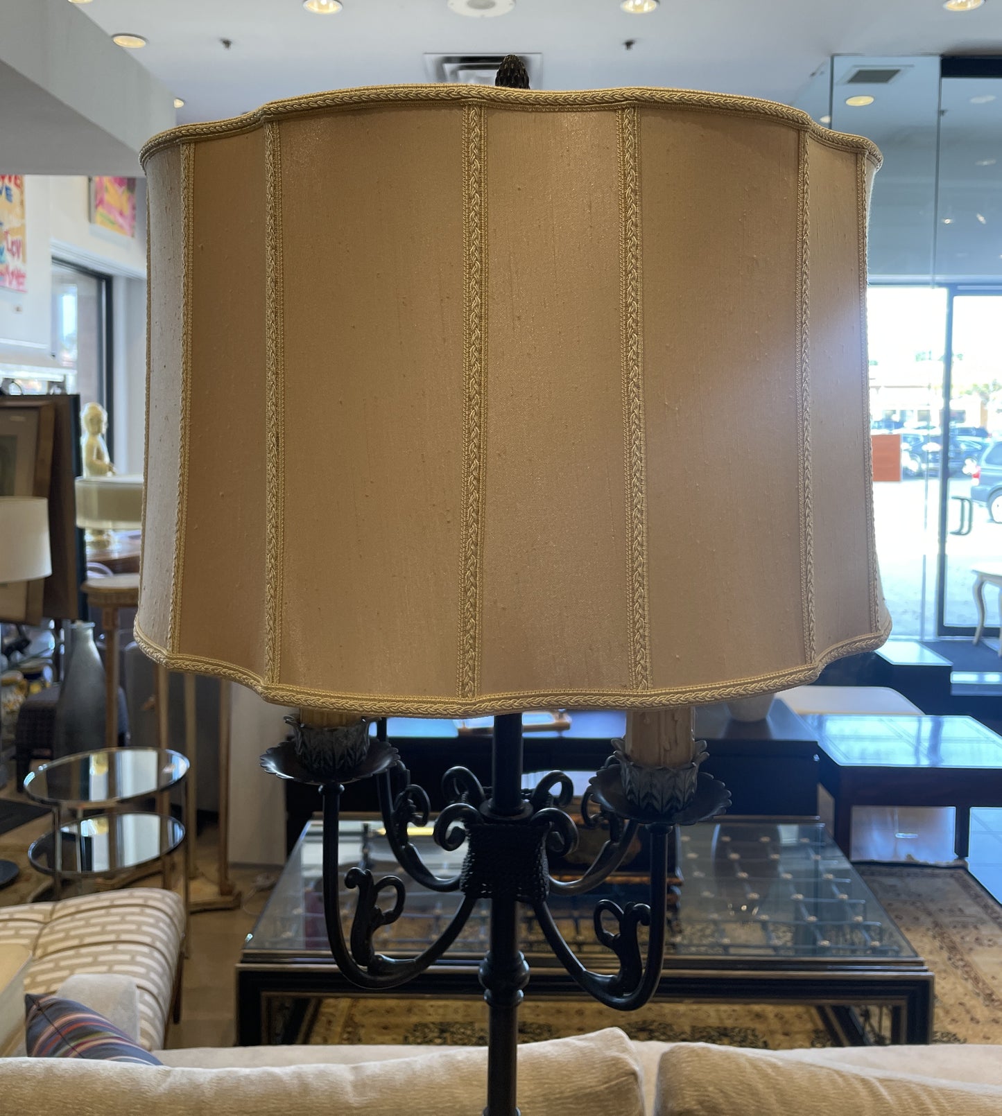 John Richard Black Iron Candelabra Lamp (05S011)