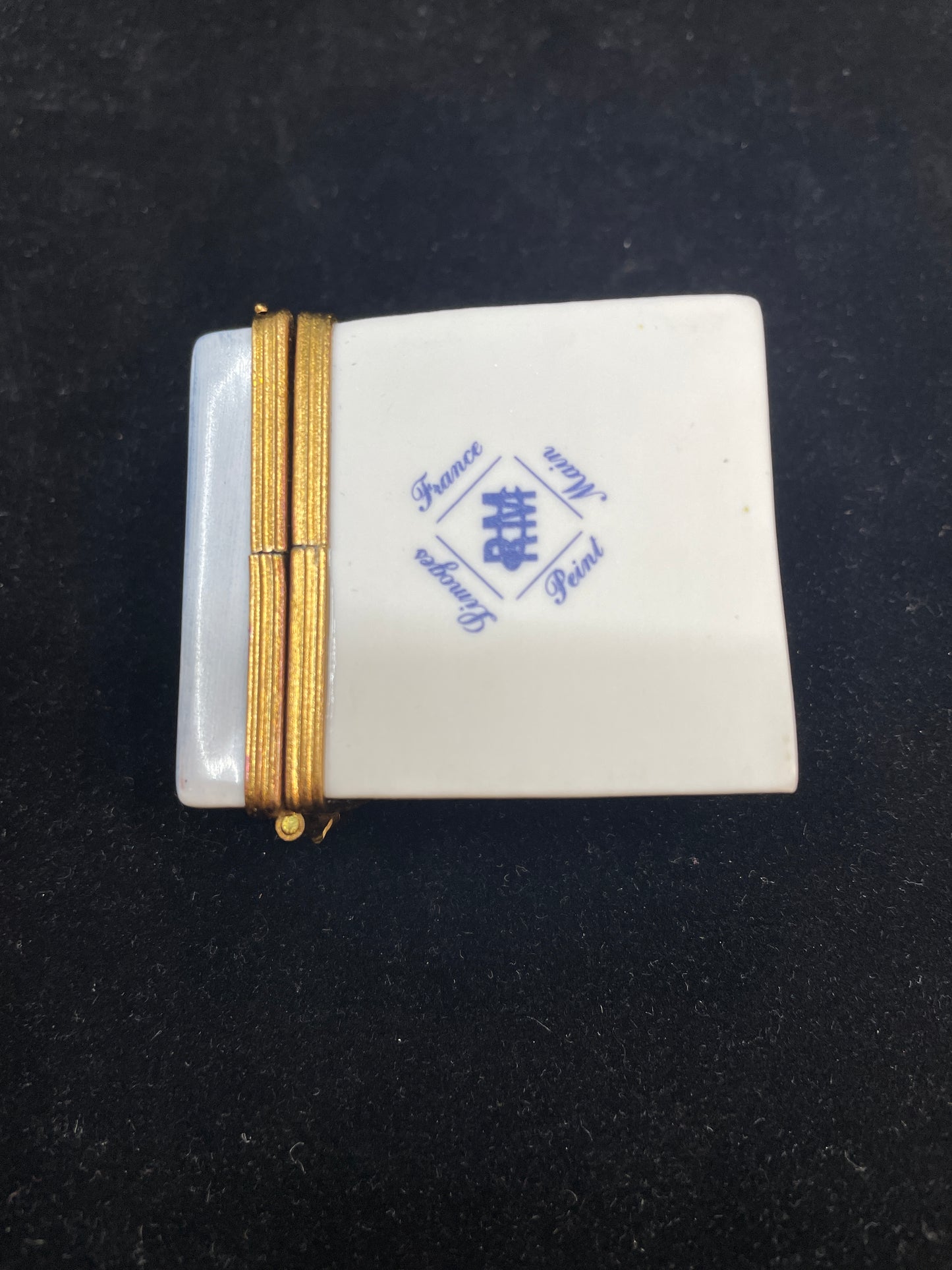 Limoges Reading Mouse Match Safe Trinket Box (03002E)