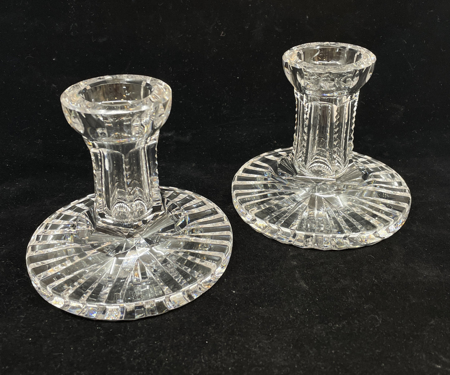 Waterford Short Candlesticks, Pair 4"