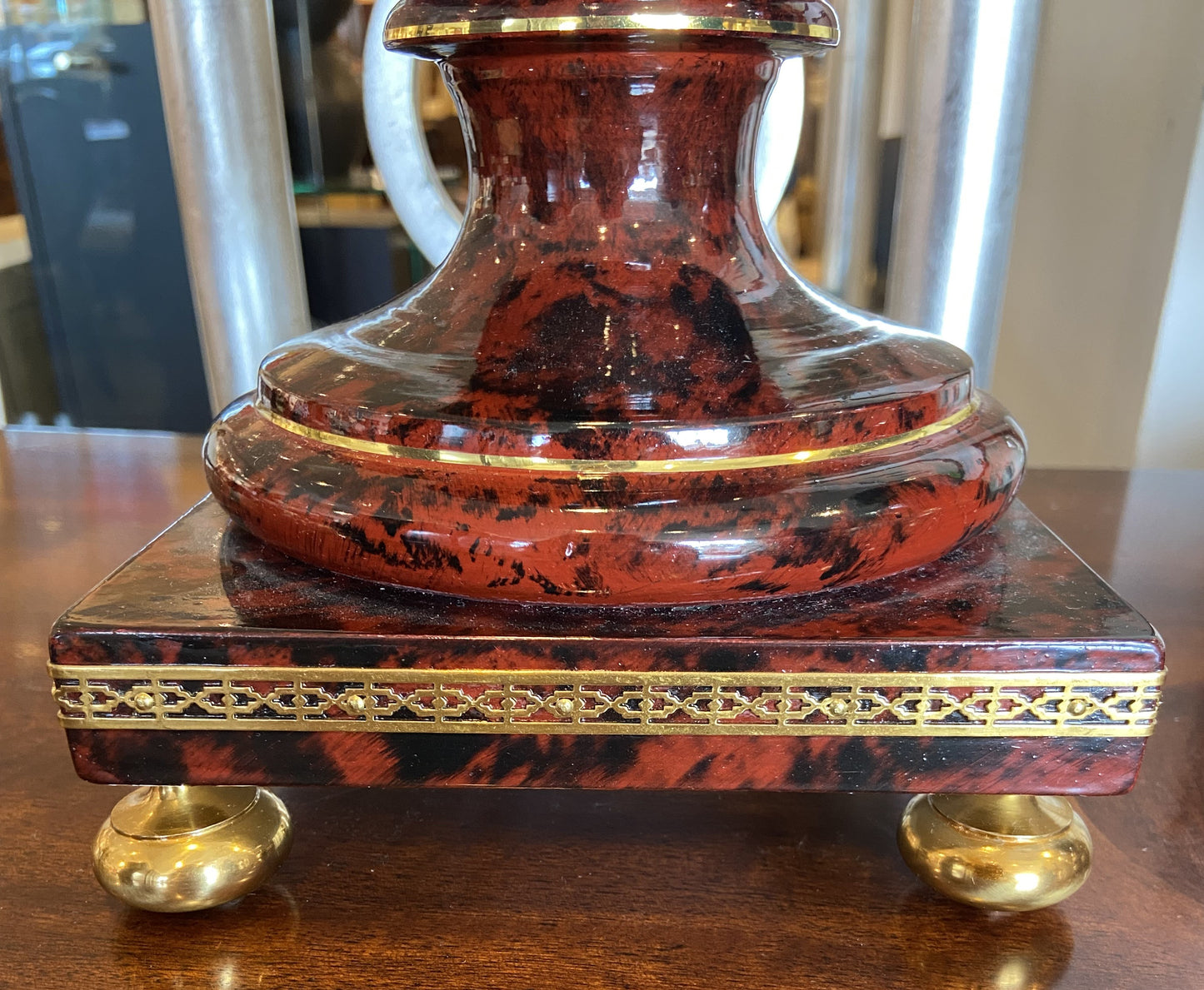 Pair of Jean Roger Porcelain Oxblood Urns (GBZJXP)