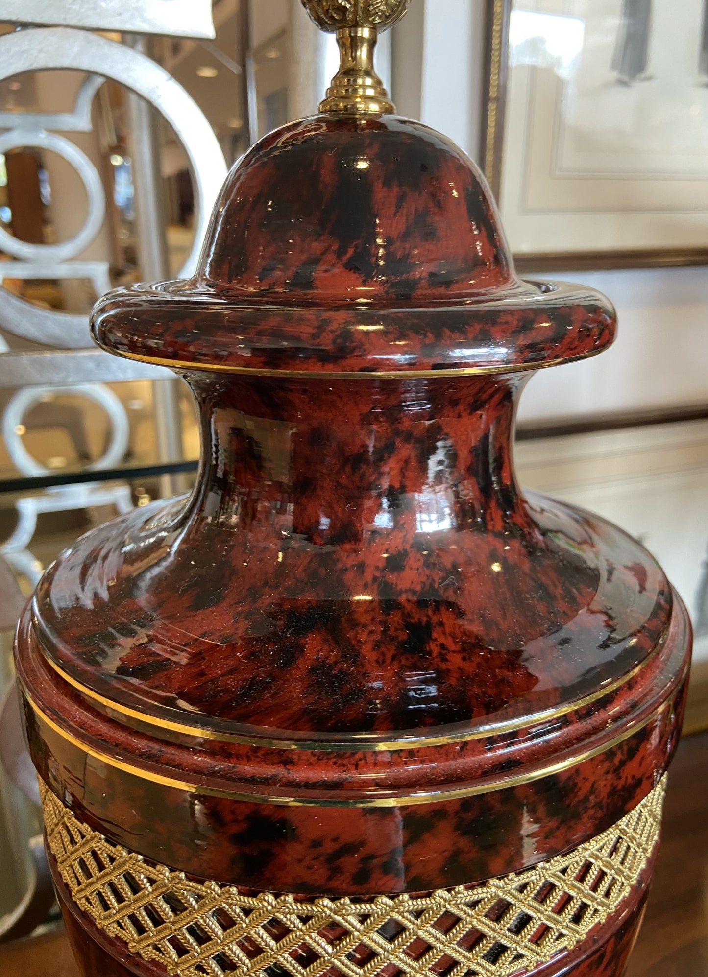 Pair of Jean Roger Porcelain Oxblood Urns (GBZJXP)