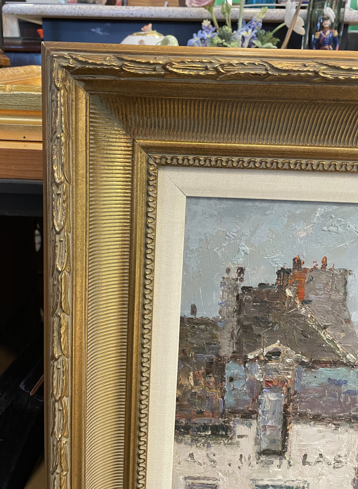 "Flood at Port Marley" after Alfred Sisley, Signed Morgan (0OT011)