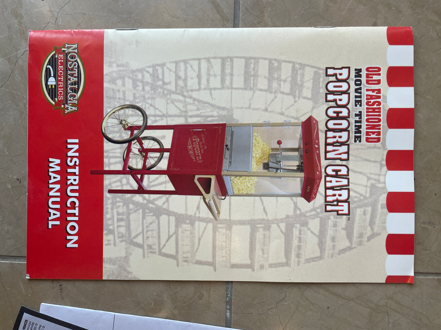 Old Fashioned Movie Time Popcorn Maker AS IS