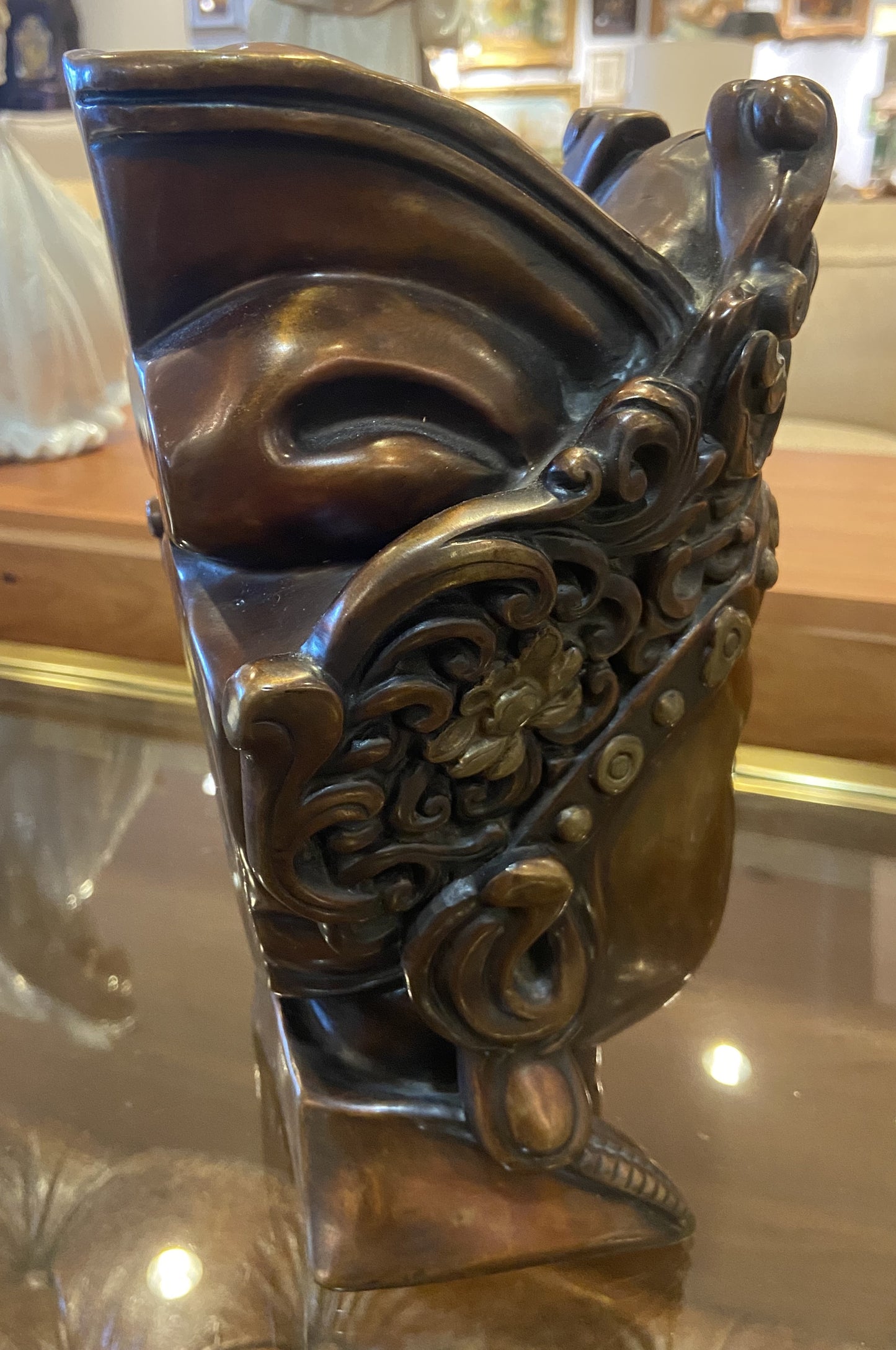 Bronze Guanyin Head Sculpture (W5FA1N)