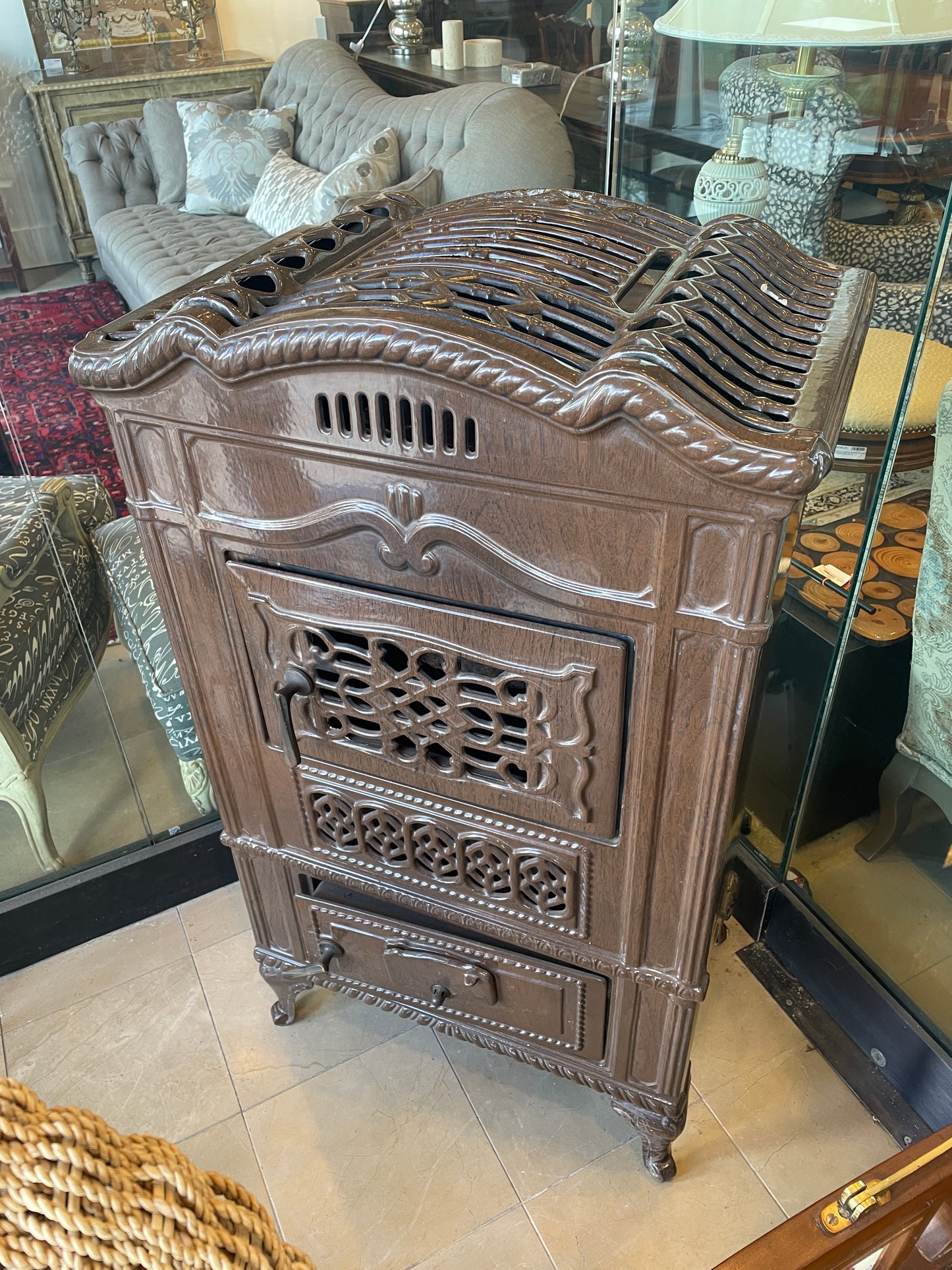 Enameled Wood Burning Stove "Golden Dawn" (0HF001)