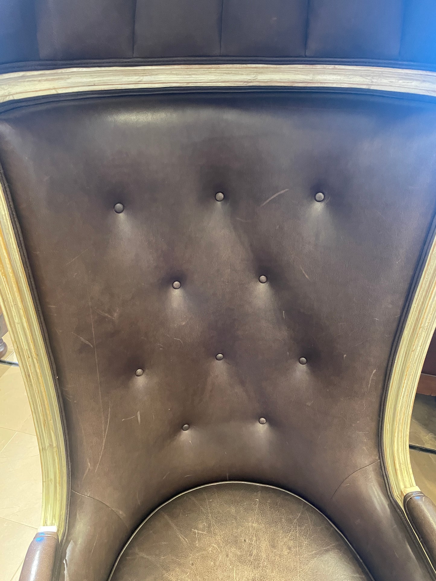 Interior Crafts Zebra Hide and Leather Porter Chair (Balloon Chair) (0HI001)