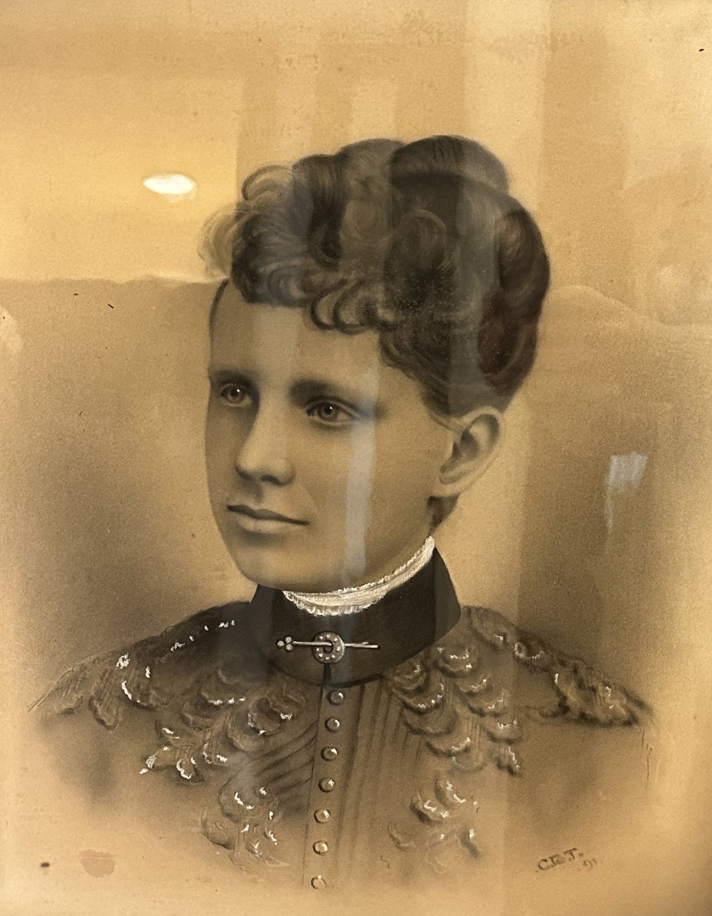 Portrait of Lillian Rose Charcoal (27698)