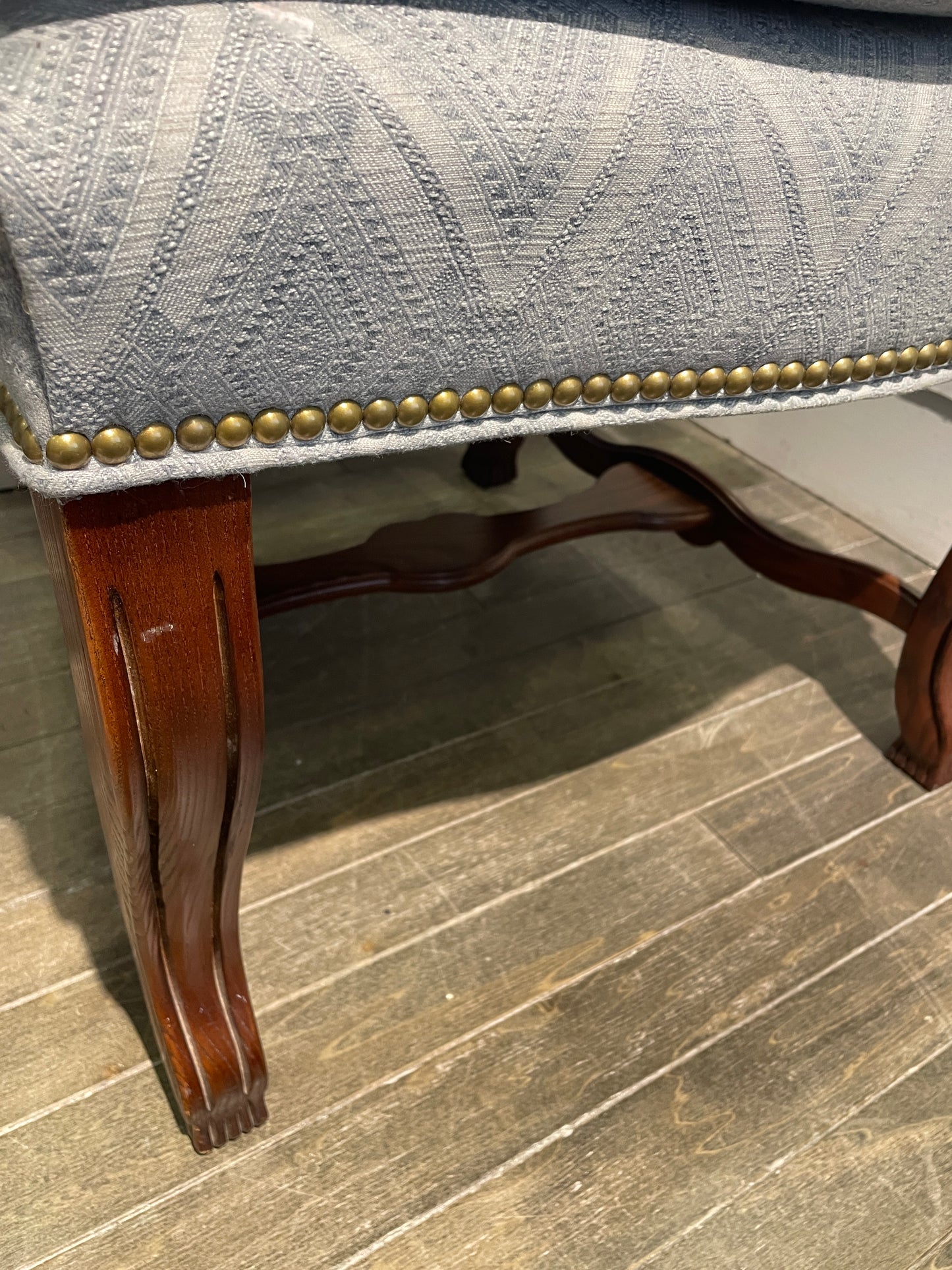 Century Louis XVI Style Blue Host Chair