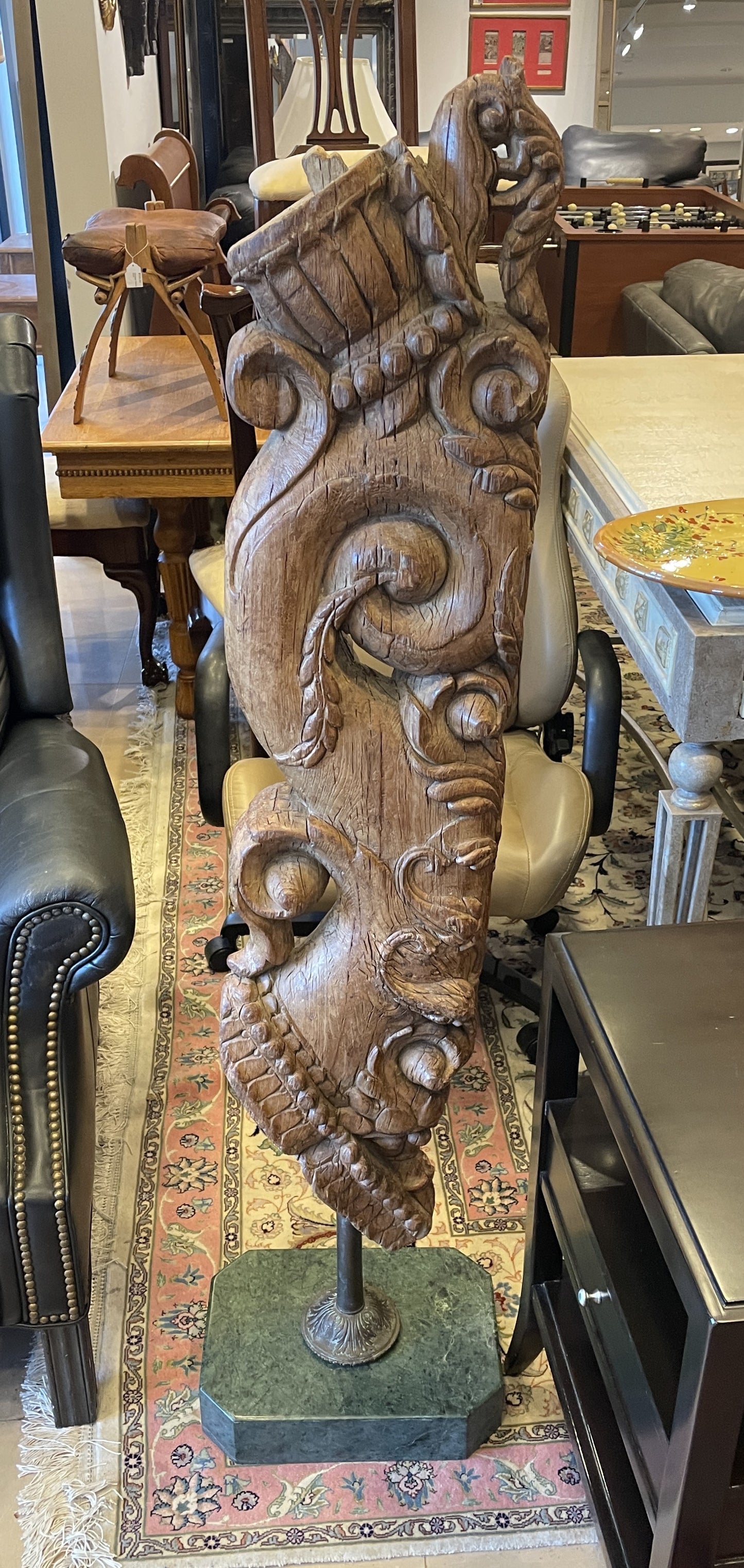 Antique Indian Bracket on marble base, 19th Century (0ED007)