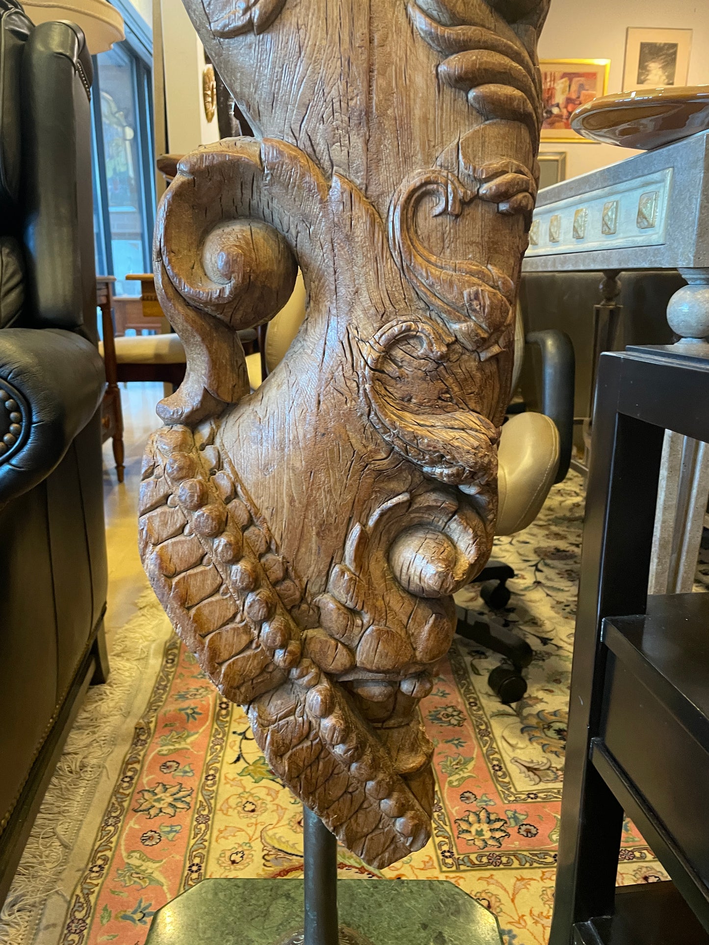 Antique Indian Bracket on marble base, 19th Century (0ED007)