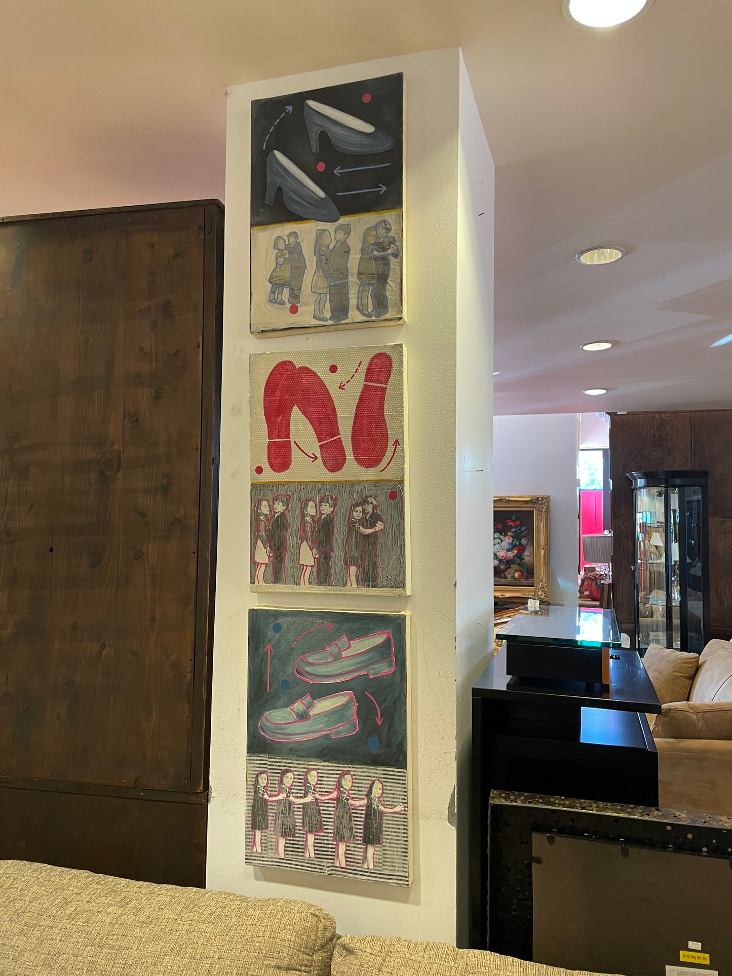 Betsy Lester Canvas Multimedia Three-Piece Art Set Cotillion Series 2003