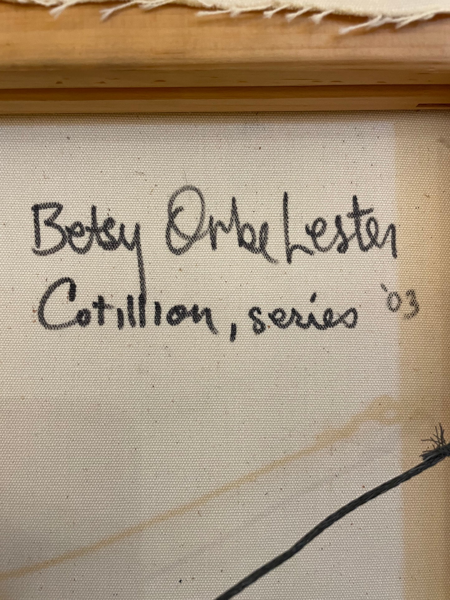 Betsy Lester Canvas Multimedia Three-Piece Art Set Cotillion Series 2003