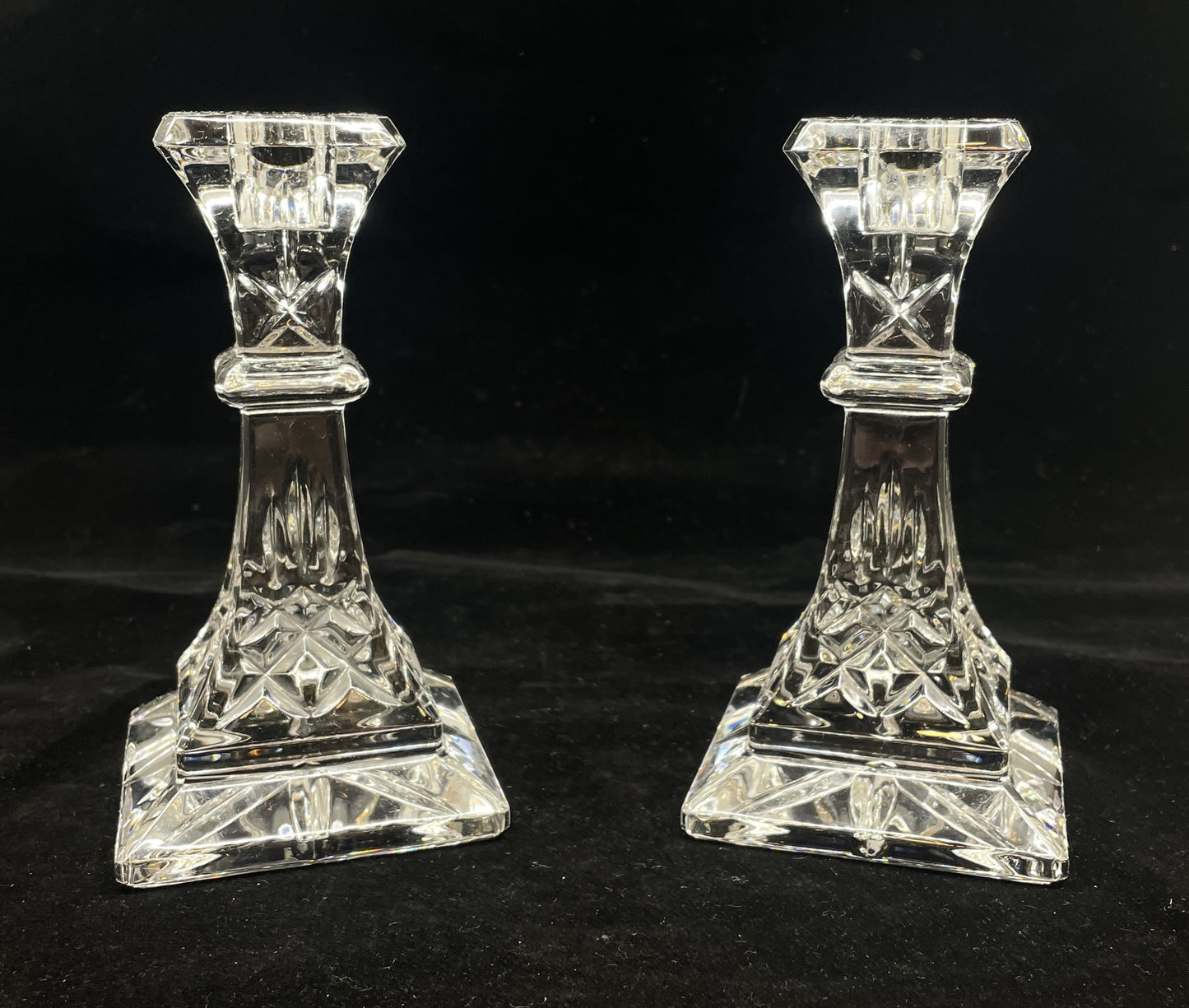Waterford Lismore Candlesticks, Medium, a pair (0HO006)