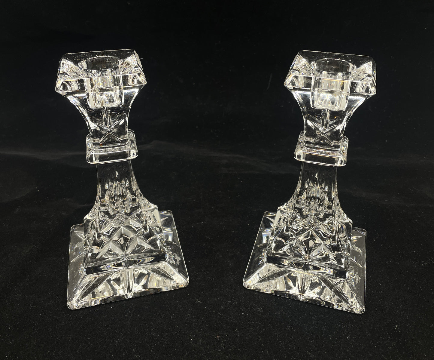Waterford Lismore Candlesticks, Medium, a pair (0HO006)