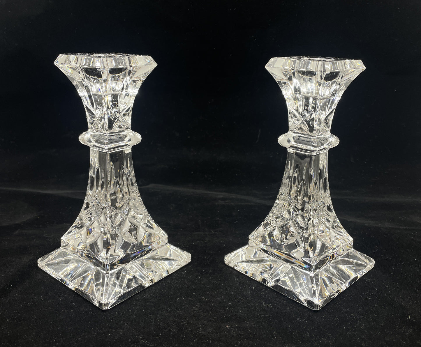Waterford Lismore Candlesticks, Medium, a pair (0HO006)