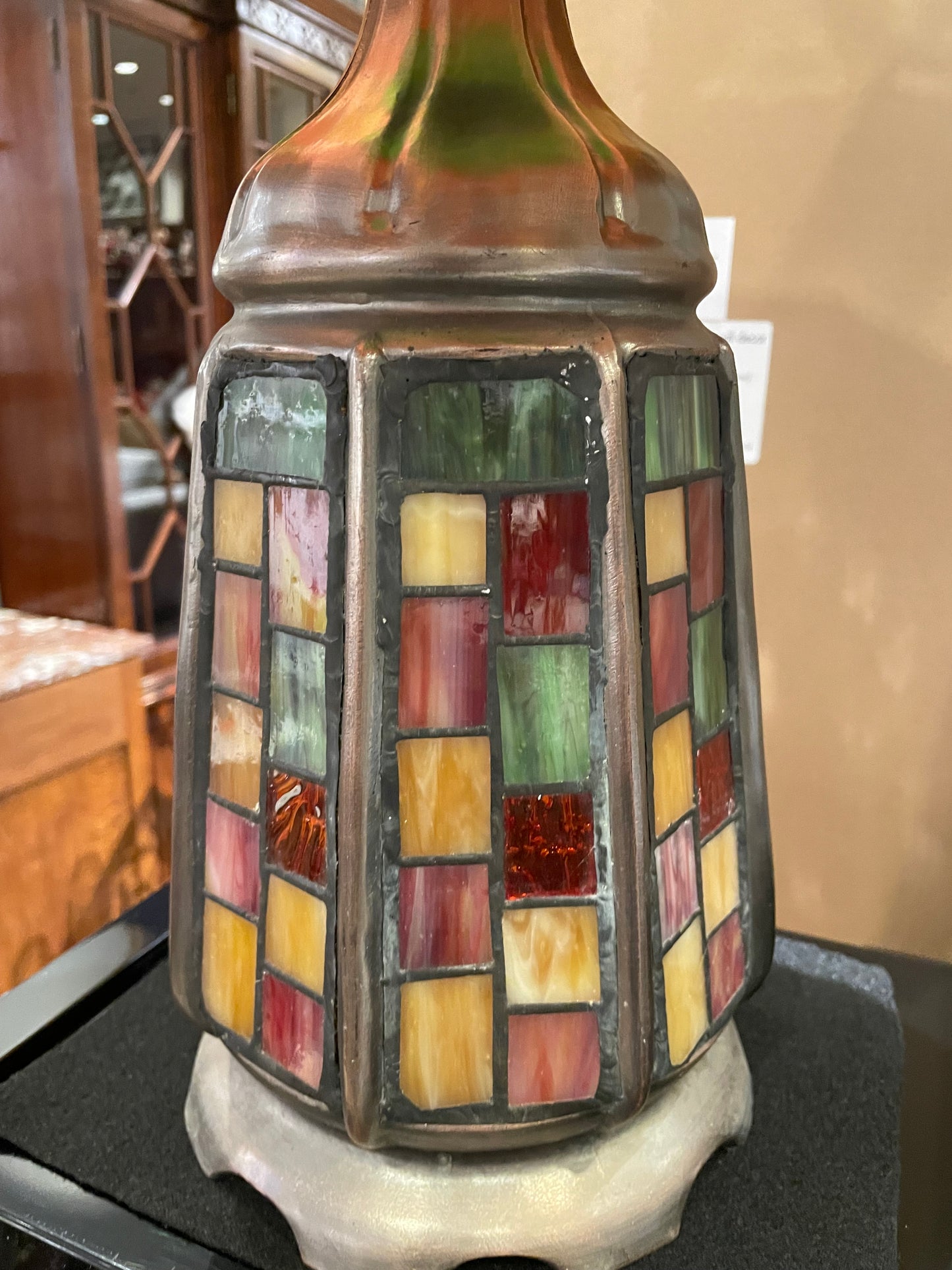 Colorful Geometric Stained Glass Lamp (9K71AK)