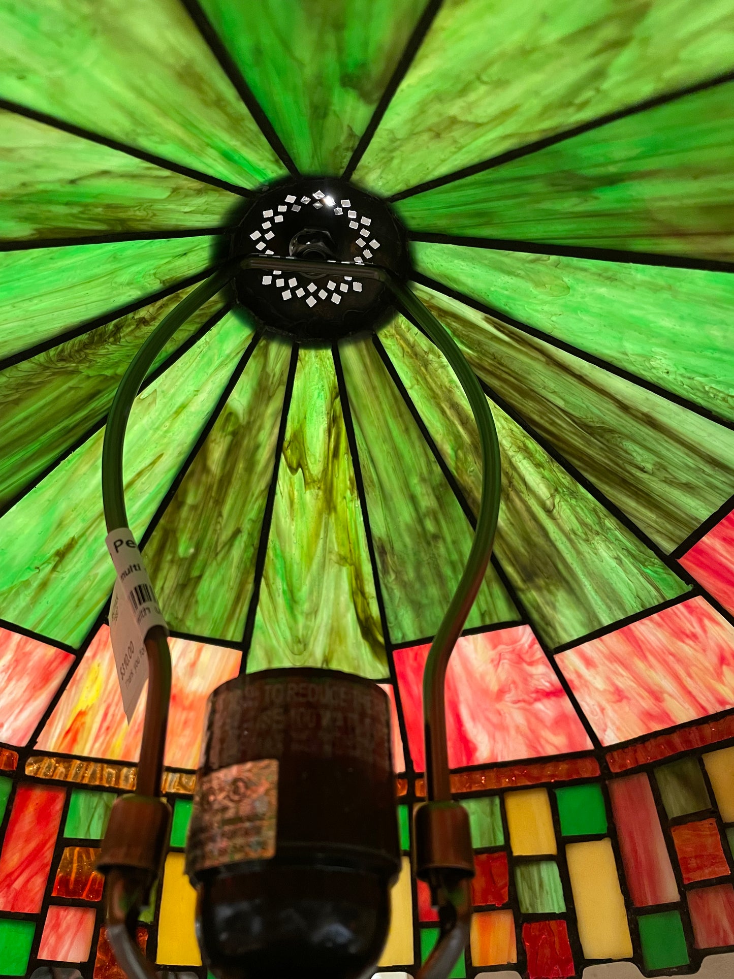 Colorful Geometric Stained Glass Lamp (9K71AK)