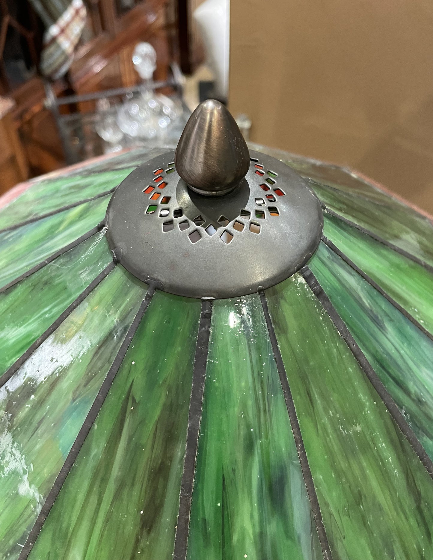 Colorful Geometric Stained Glass Lamp (9K71AK)