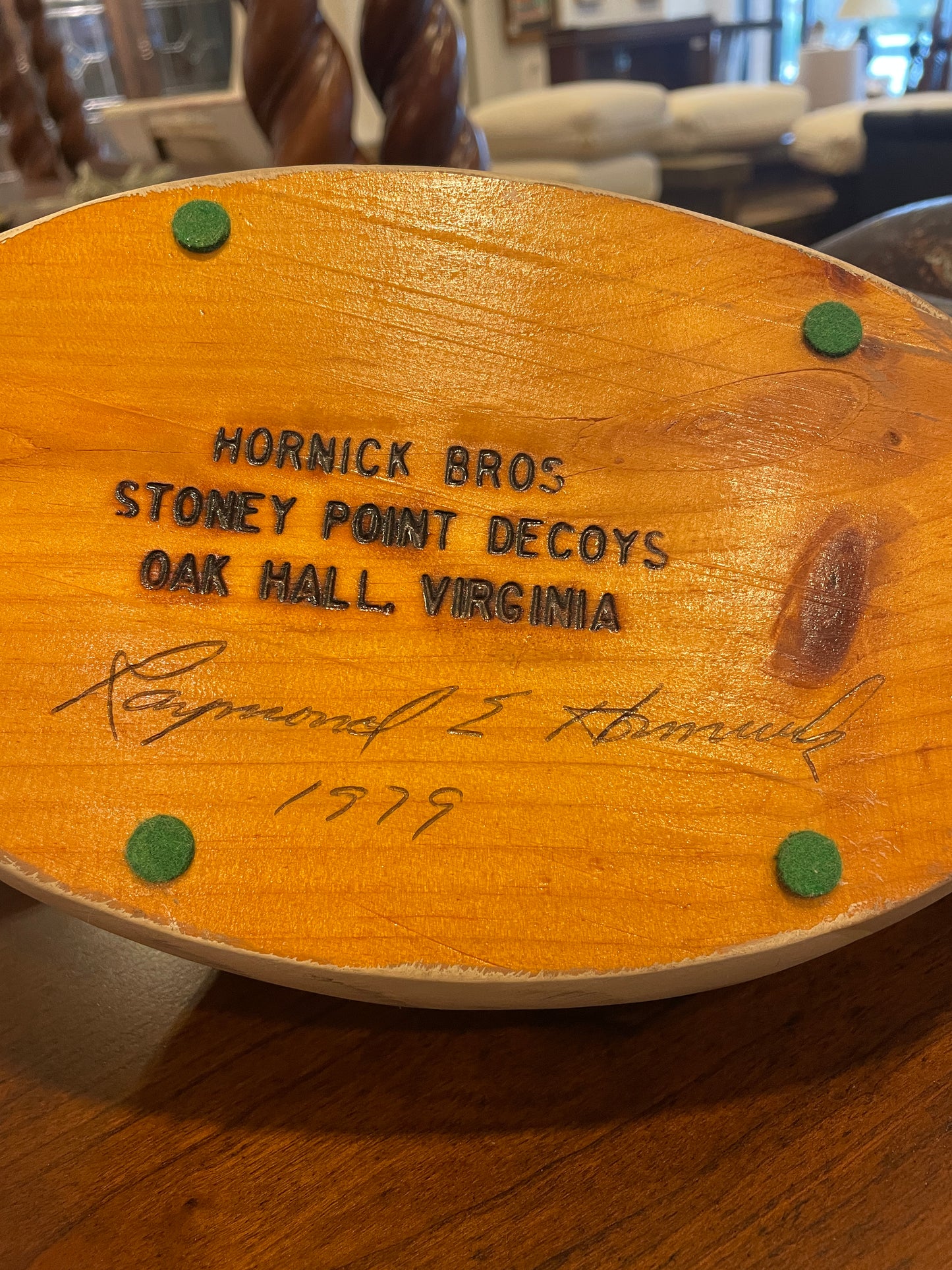 Hornick Brothers Stoney Creek Duck Decoy, signed (0HO00K)