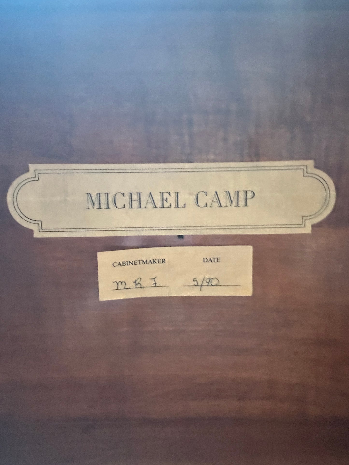 Michael Camp Bench Made Oval End Table (0C4019)