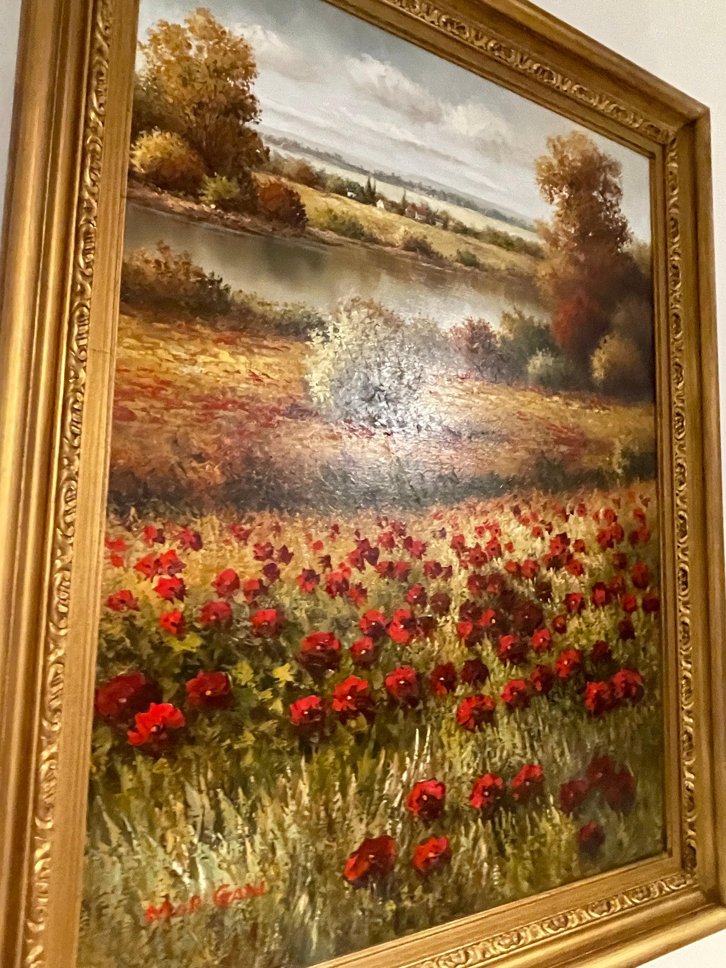 Morgan Oil on Canvas of Poppies