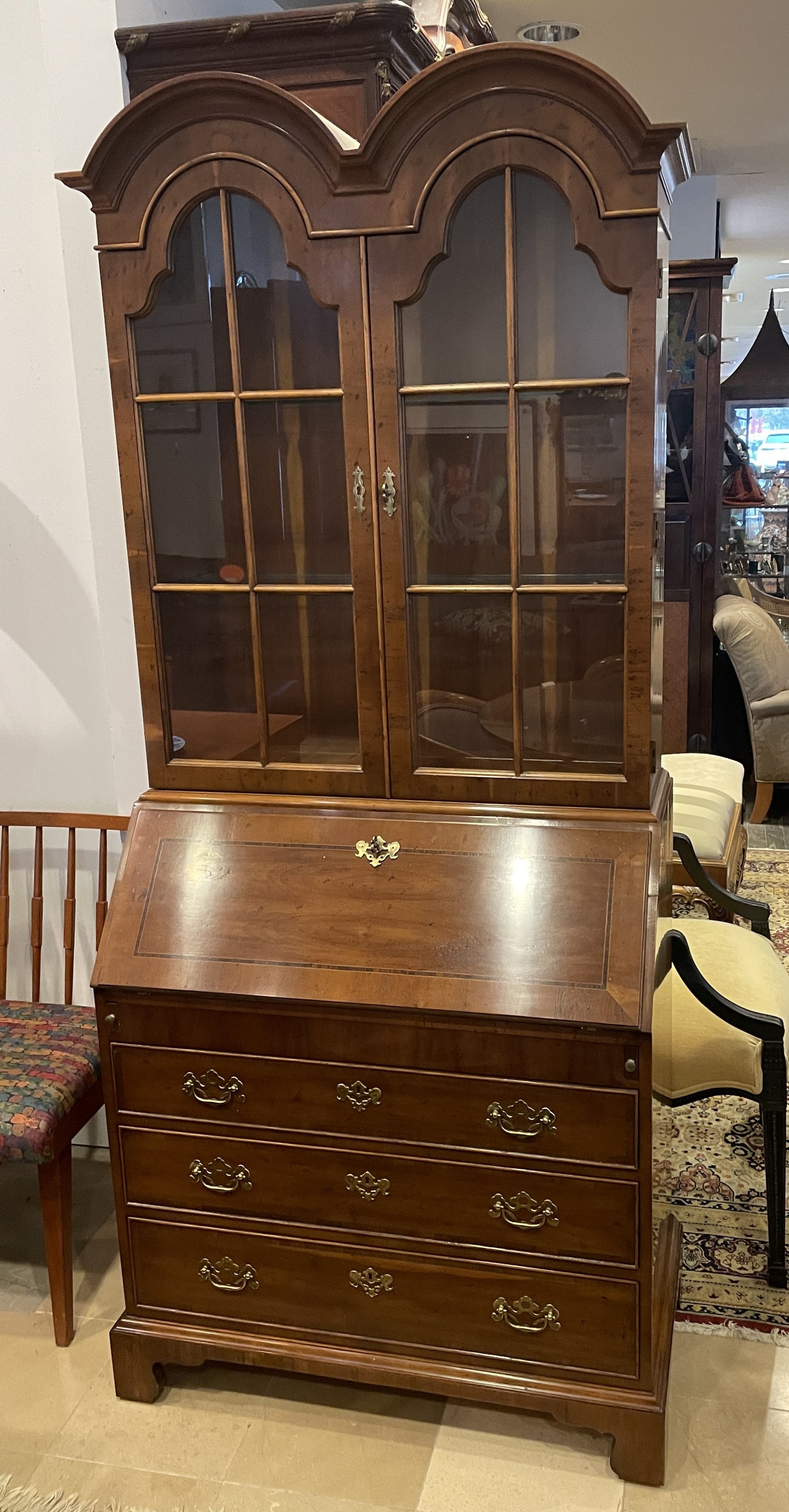 Henredon George II Double Bonnet Secretary Desk (0HO00X)