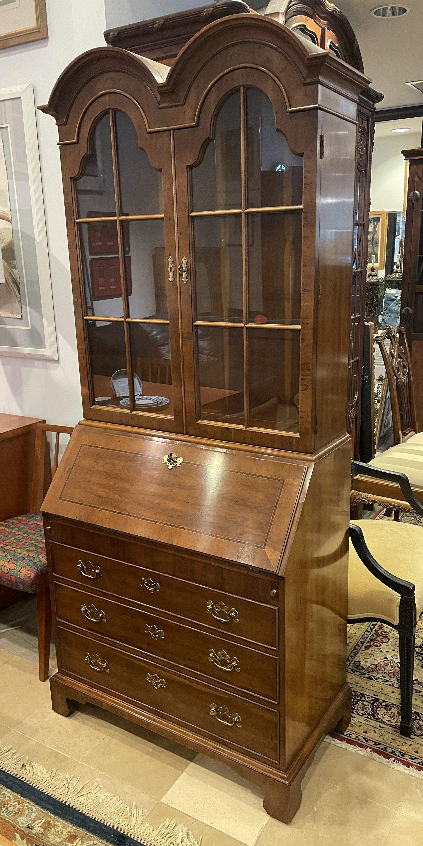 Henredon George II Double Bonnet Secretary Desk (0HO00X)